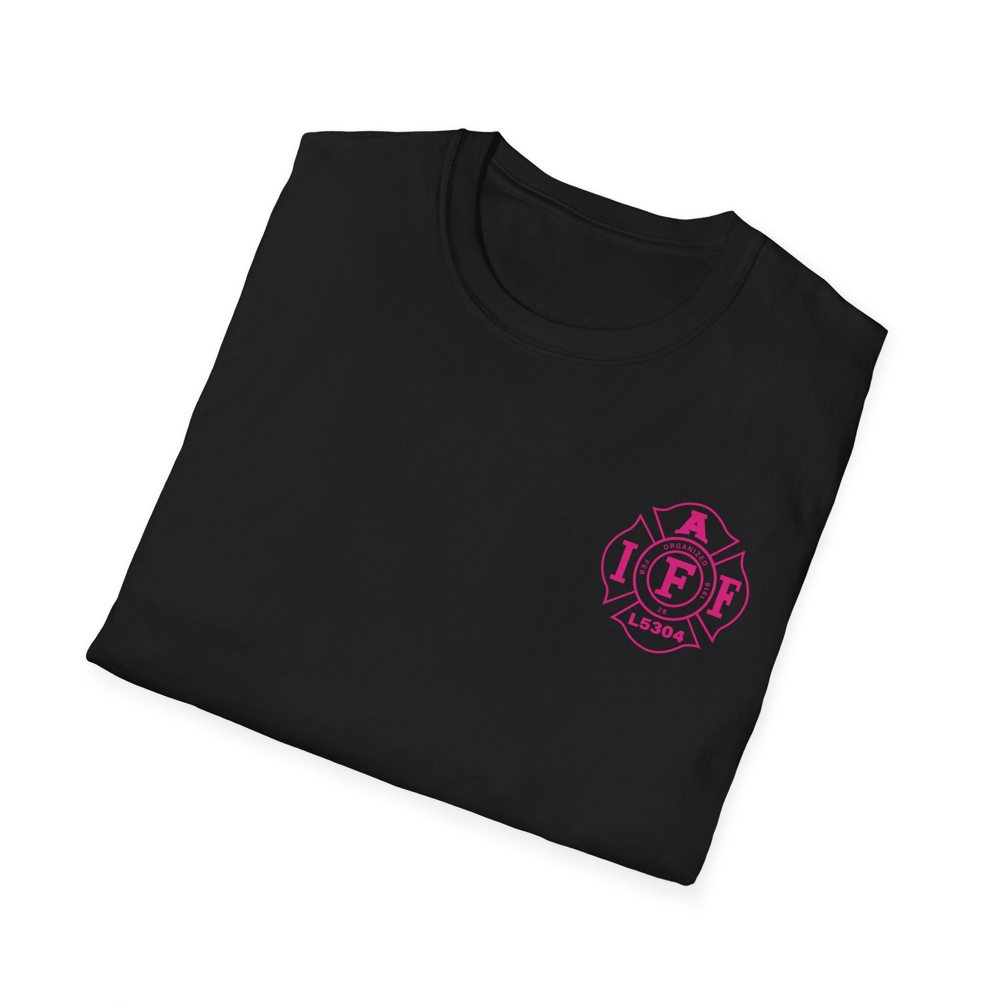 Clarke County Fire Breast Cancer (Portion of Proceeds go to Local 5304) - Gildan Soft Cotton Softstyle T-Shirt