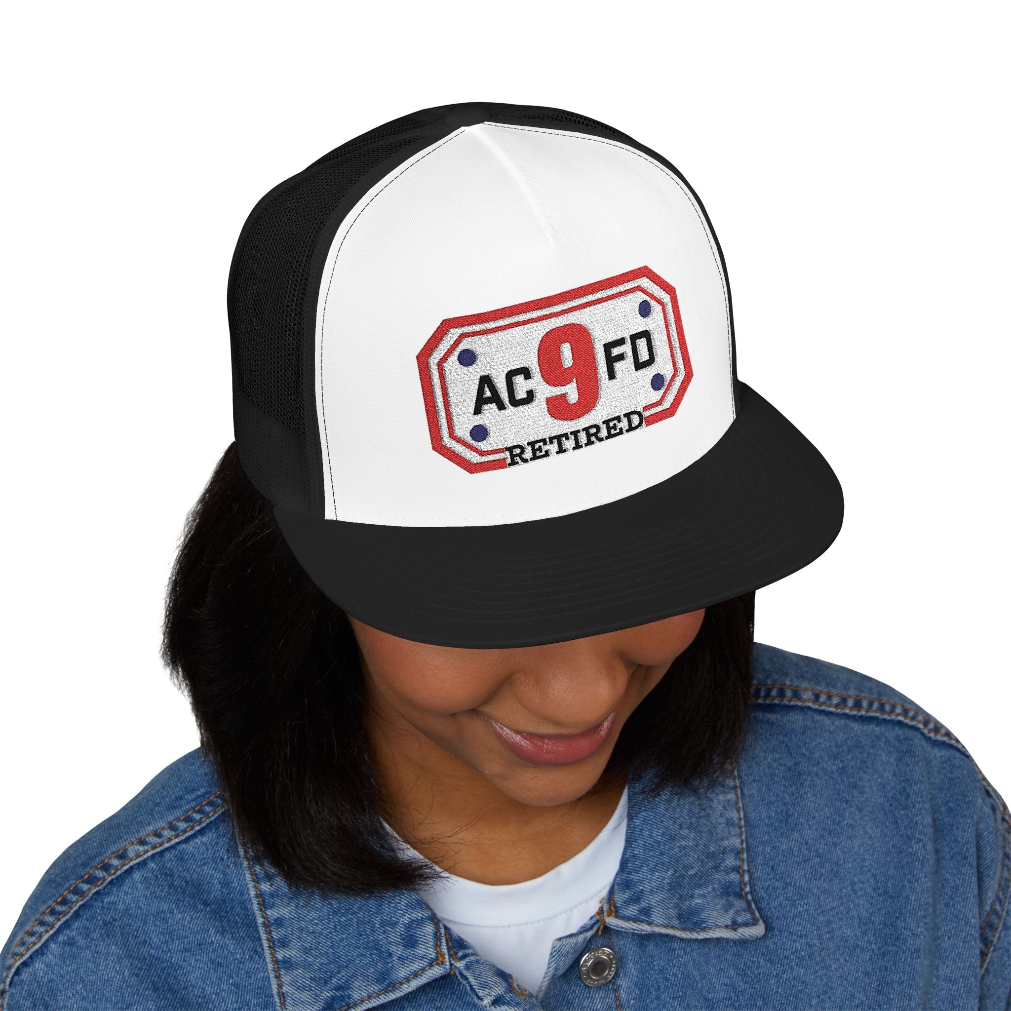 Retired Arlington Engine 9 - 5 Panel Trucker Cap (Embroidery)
