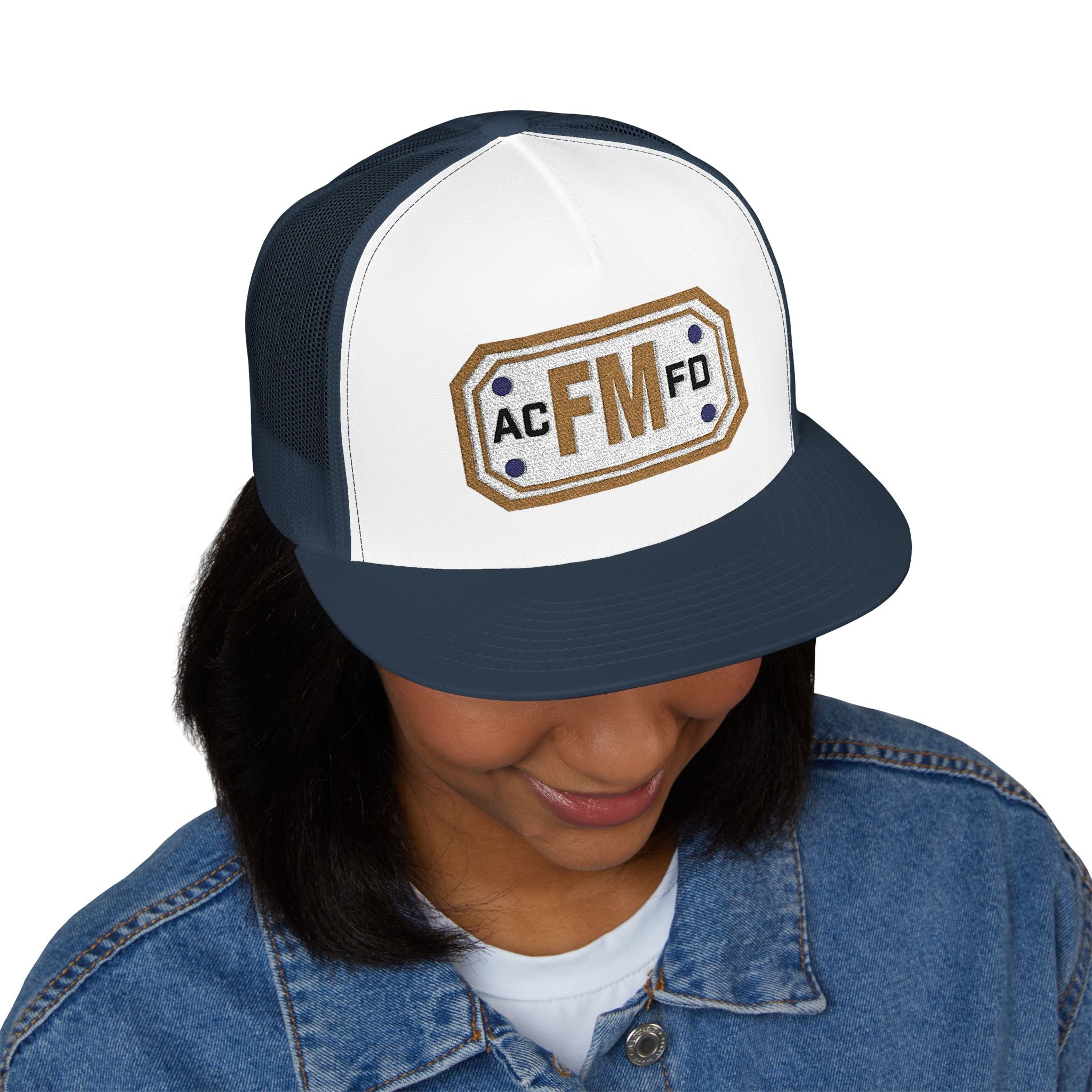 Arlington Fire Marshal Gold - 5 Panel Trucker Cap (Embroidery)