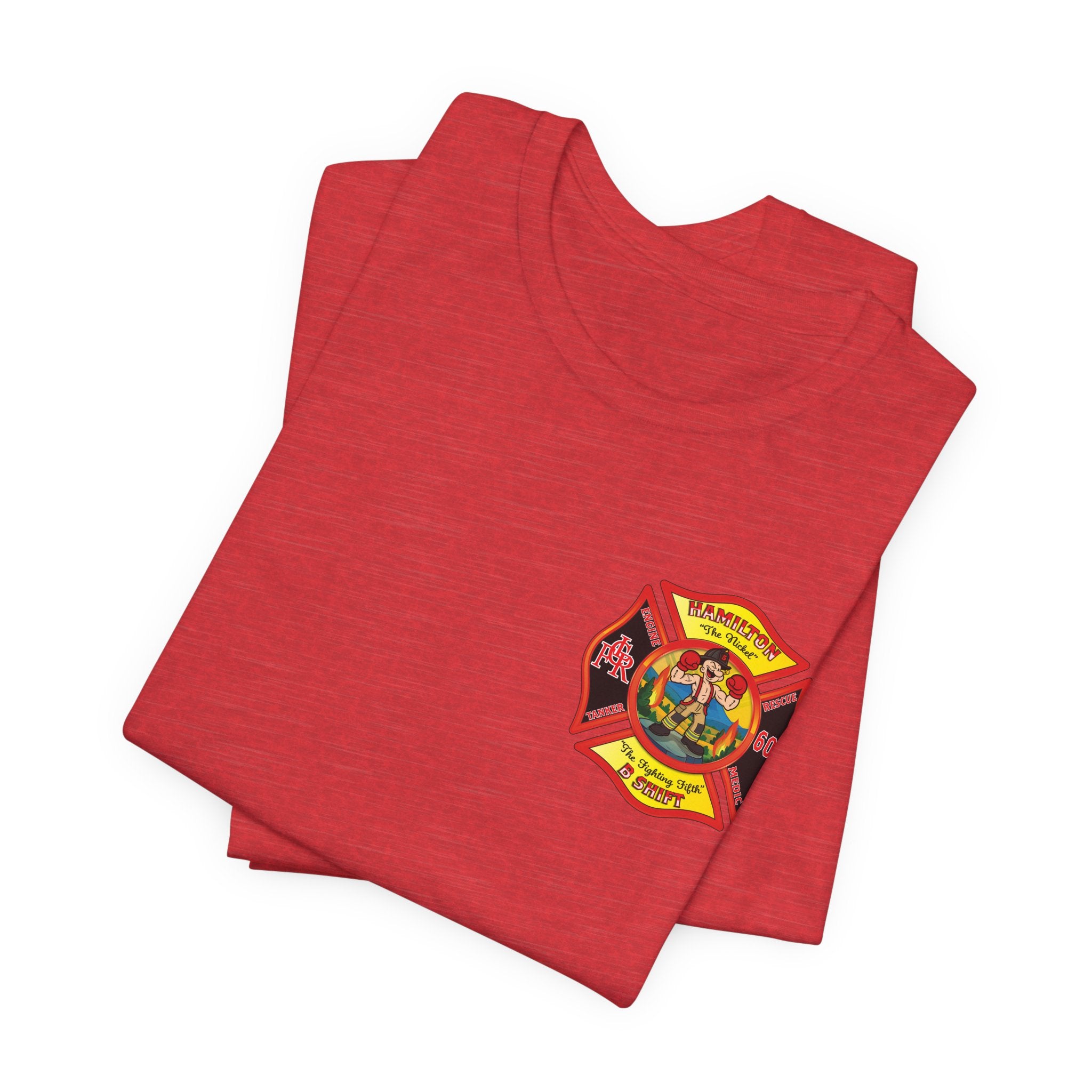 (Bigger Chest logo) LCFR Hamilton Station 5 version 4 Nickel Back- Bella+Canvas Soft Unisex Tee