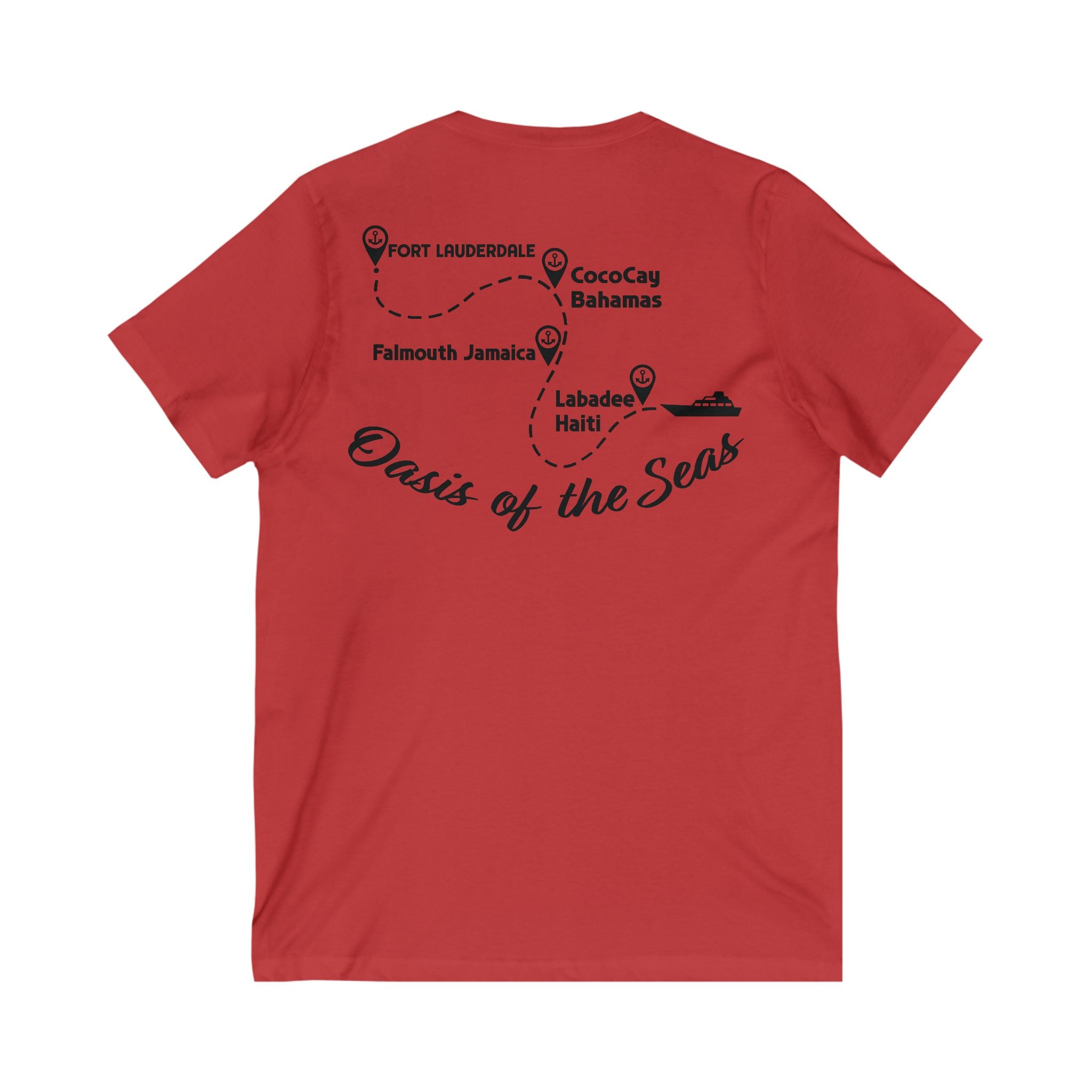Unisex Jersey Short Sleeve V-Neck Tee