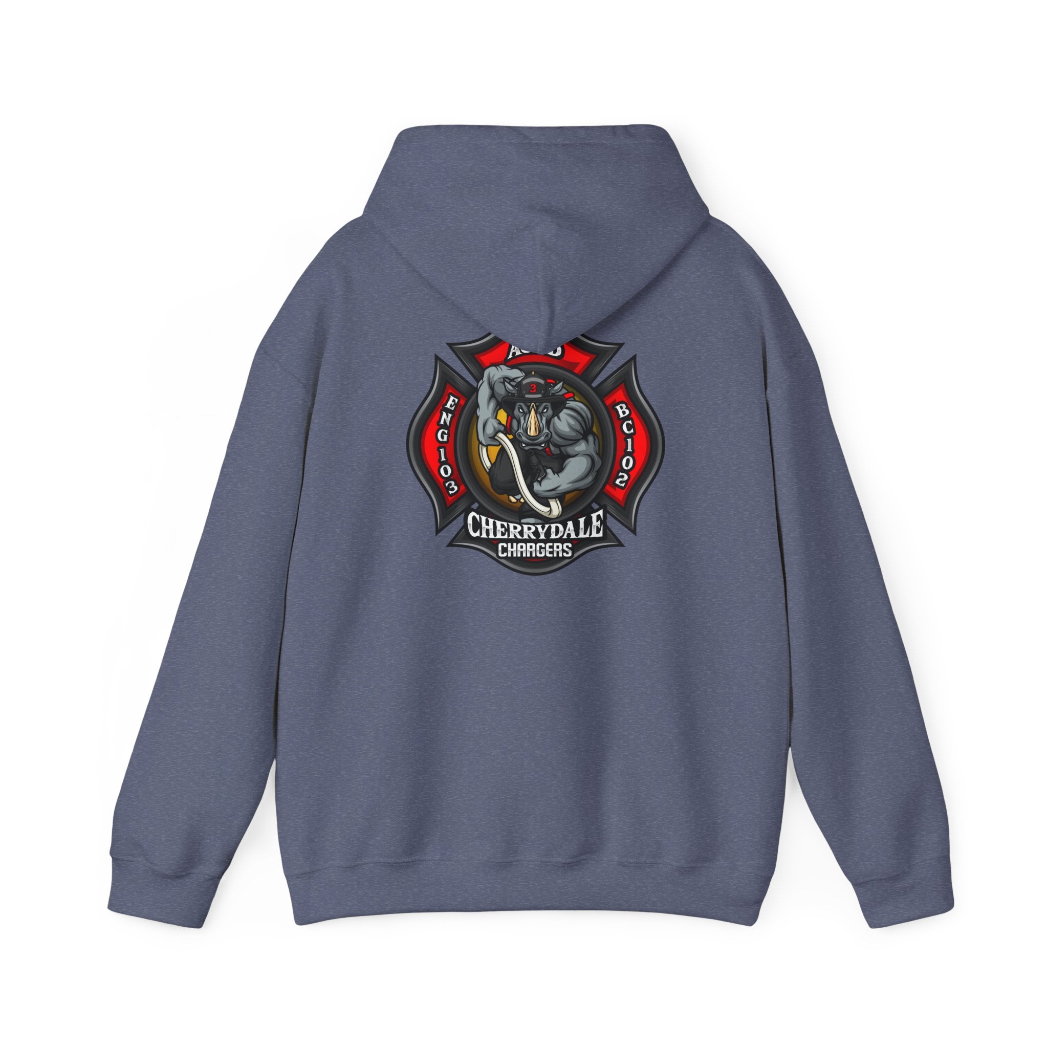 Arlington Station 3 Front/ Rhino Back - Gildan Heavy Blend™ Hooded Sweatshirt
