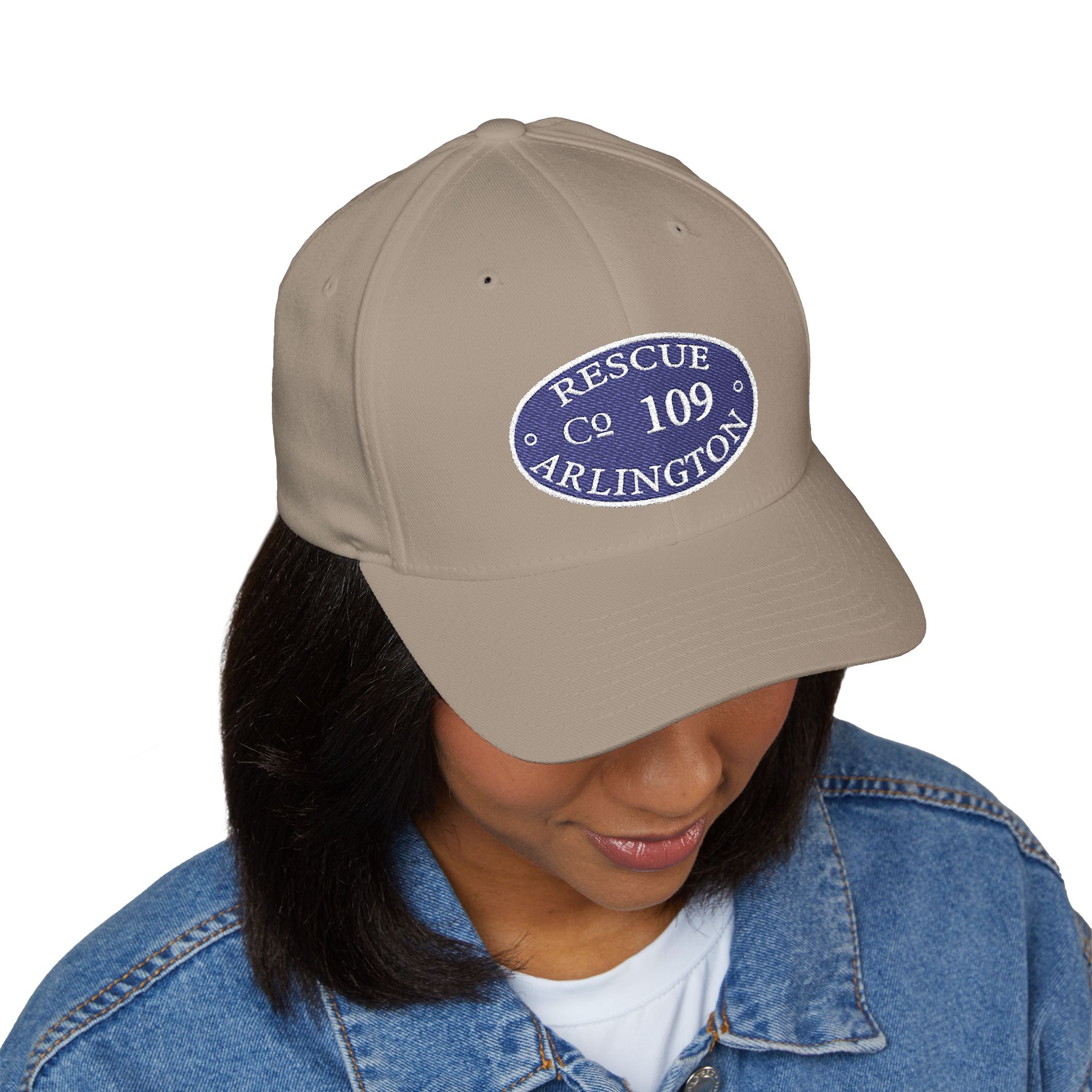 Arlington Rescue 9 Circle Patch - FLEXFIT Closed-Back Structured Cap (Embroidery)
