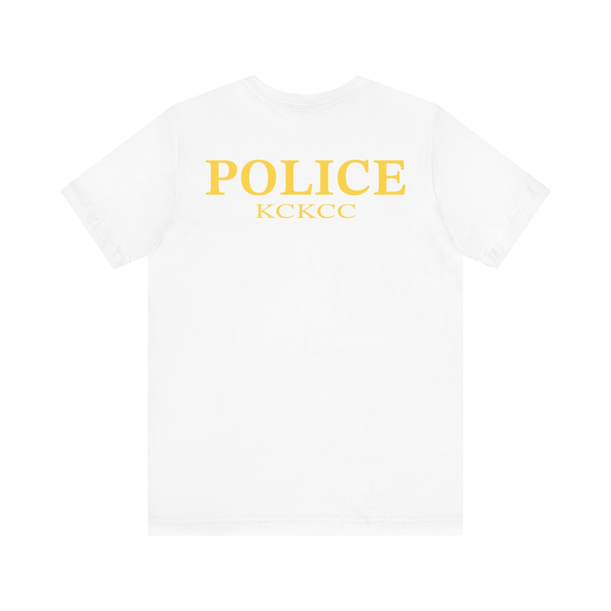 KCKCC Police Patch Black & White - Unisex Jersey Short Sleeve Tee