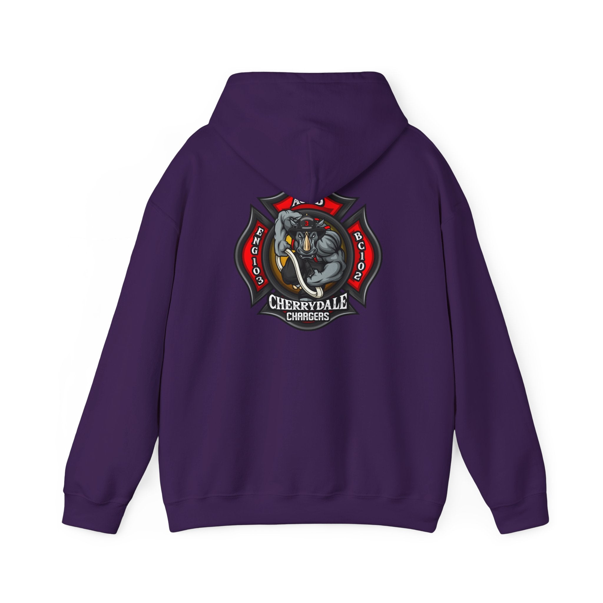 Arlington Station 3 Front/ Rhino Back - Gildan Heavy Blend™ Hooded Sweatshirt