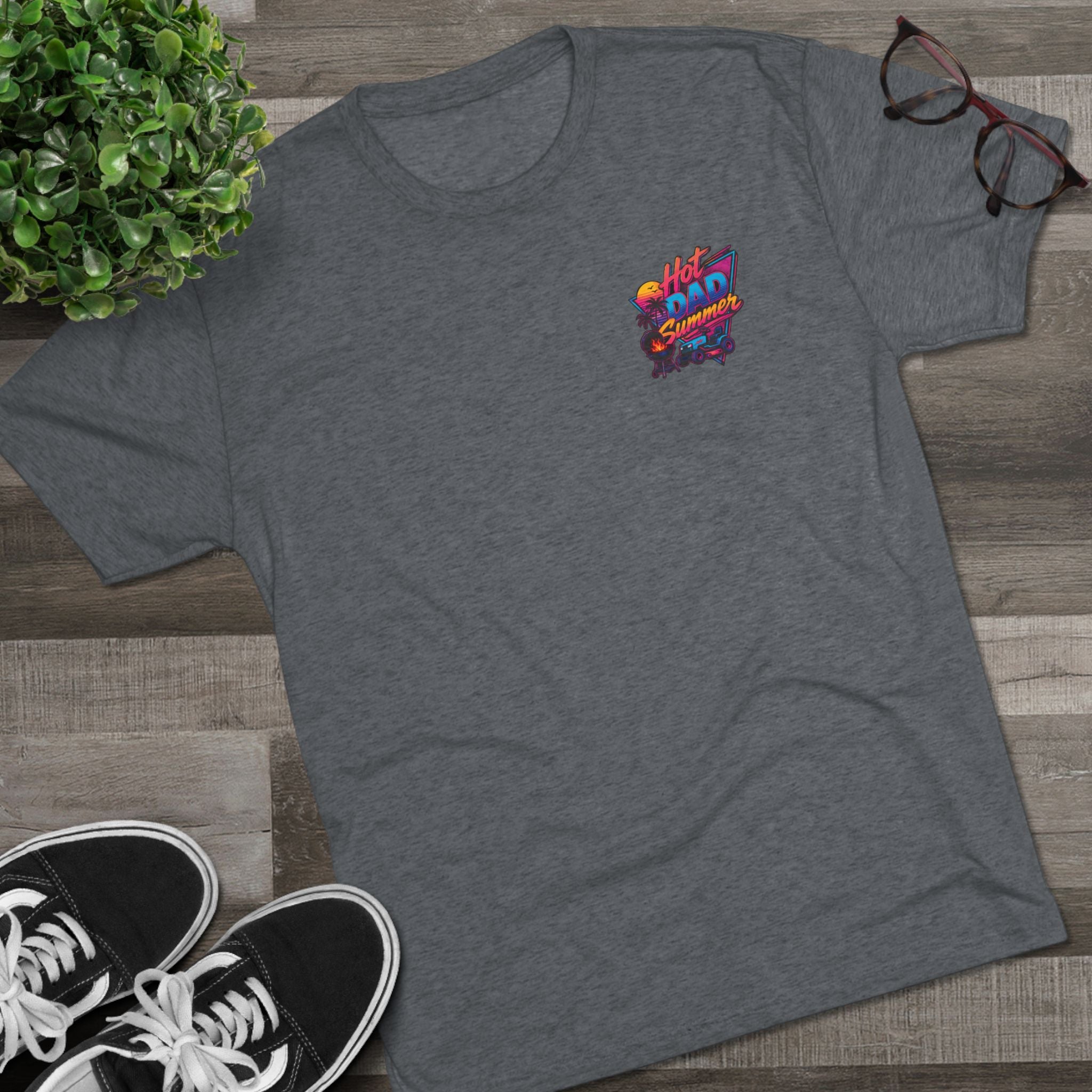 Hot Dad Summer Rock Shirt - NextLevel Tri-Blend Crew Tee