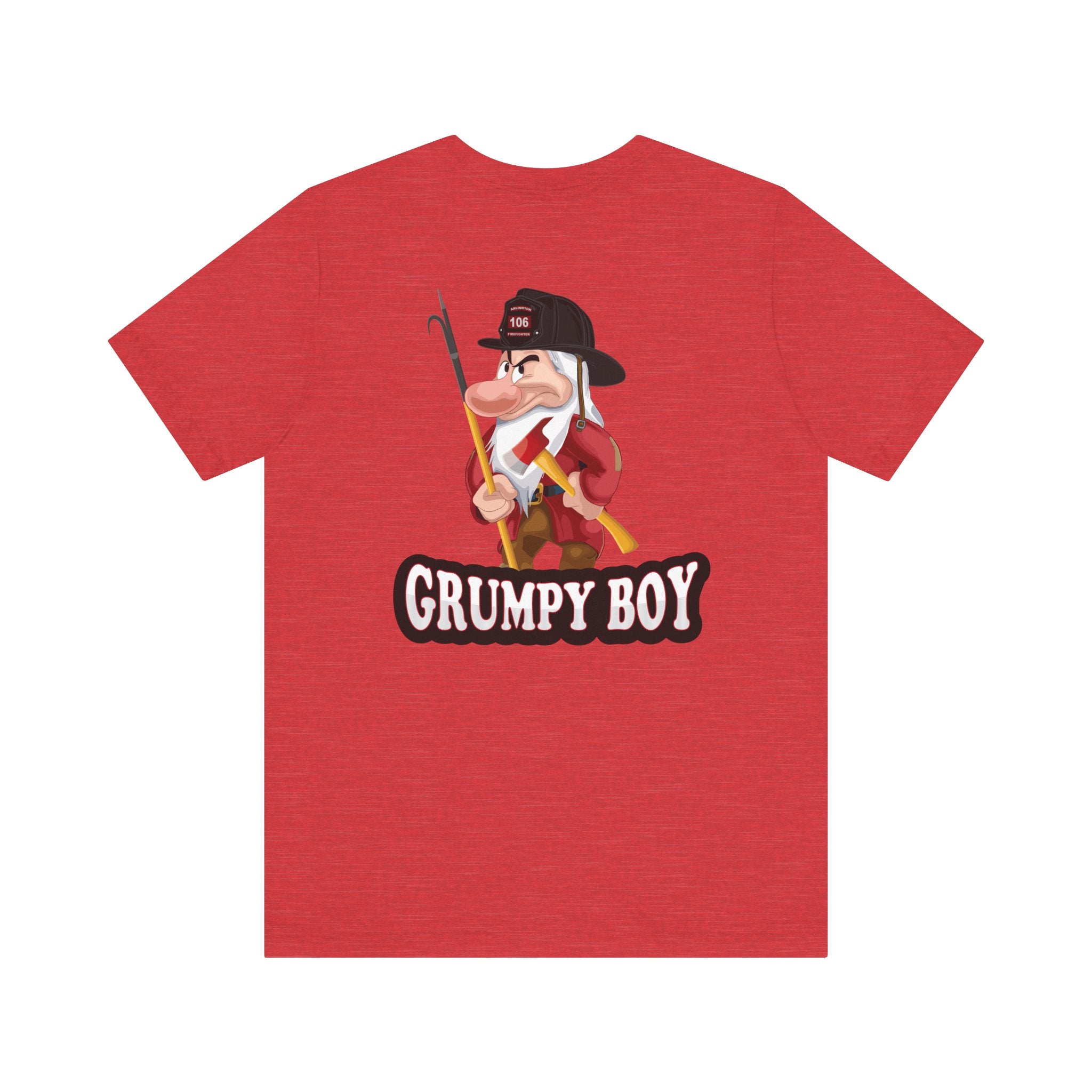 Grumpy Boy Firefighter - Heavy Cotton Unisex Tee -