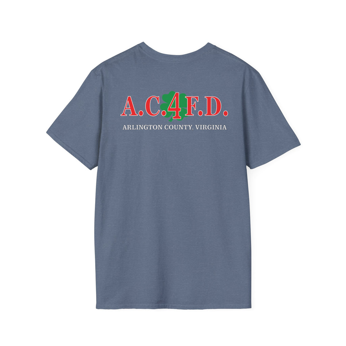 Station 4 Clover front / acfd clover back - Gildan Soft Cotton Softstyle T-Shirt