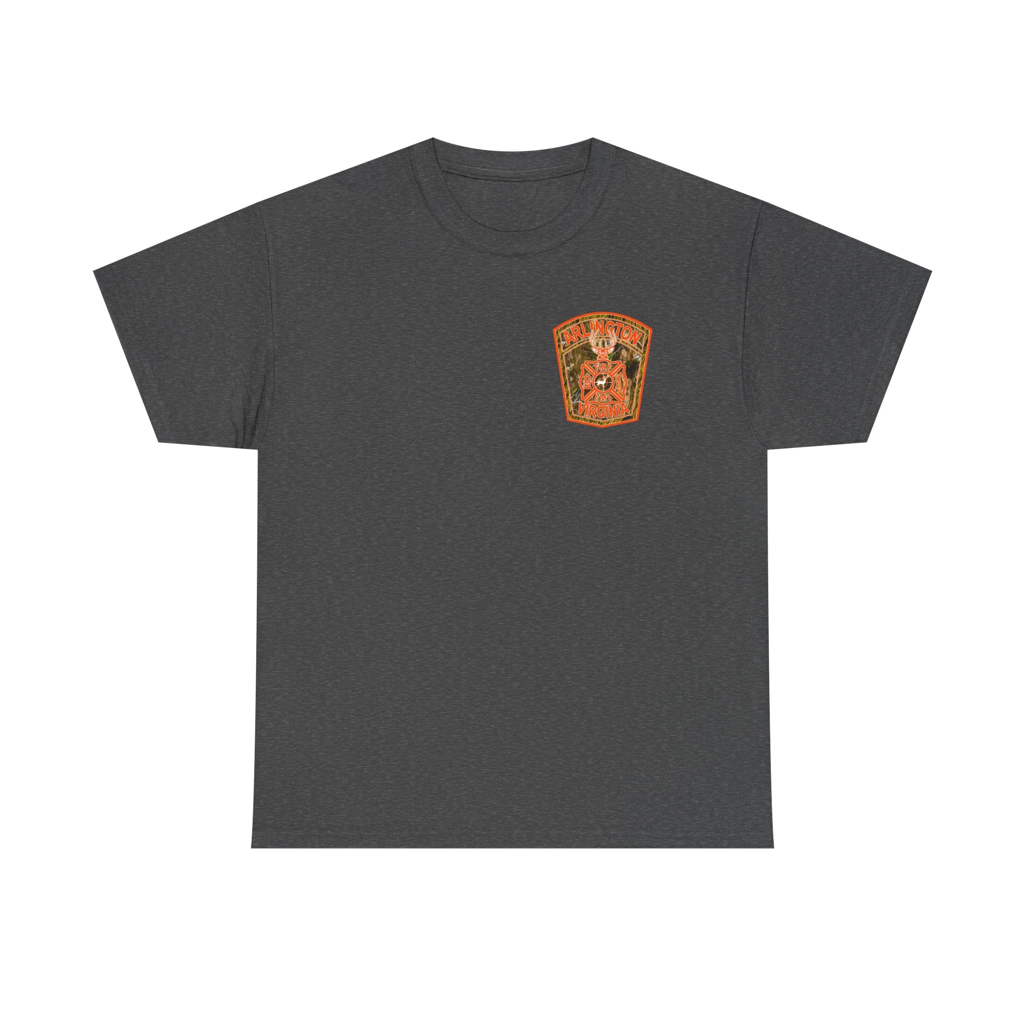 Heavy Cotton Unisex Tee - Arlington Camo Deer Hunter