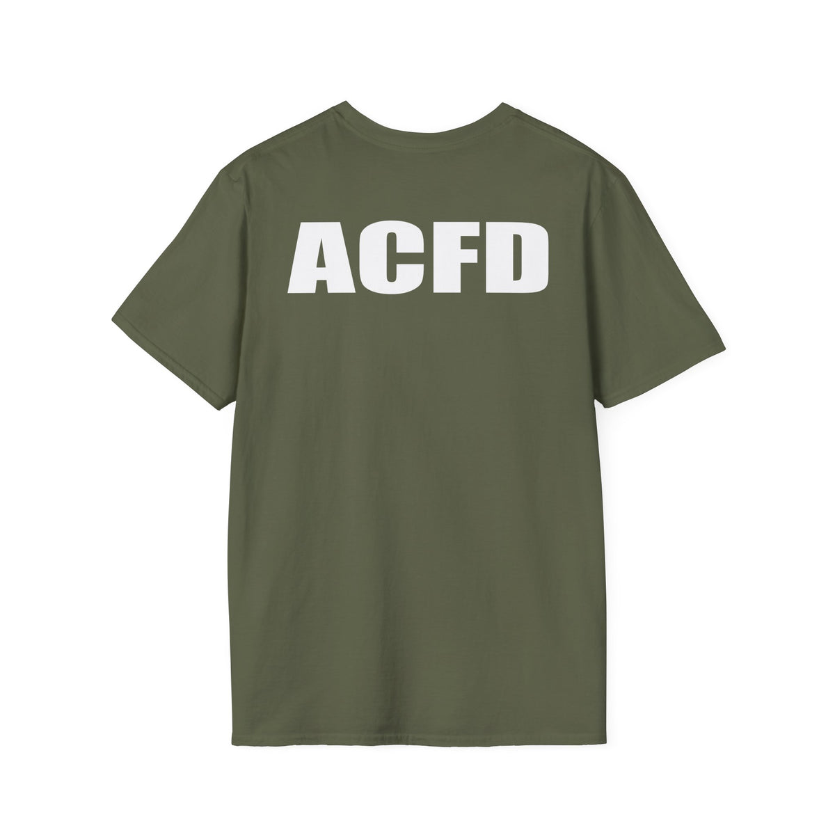 Station 3 Rhino Logo Firefighter Back - Gildan Soft Cotton Softstyle T-Shirt
