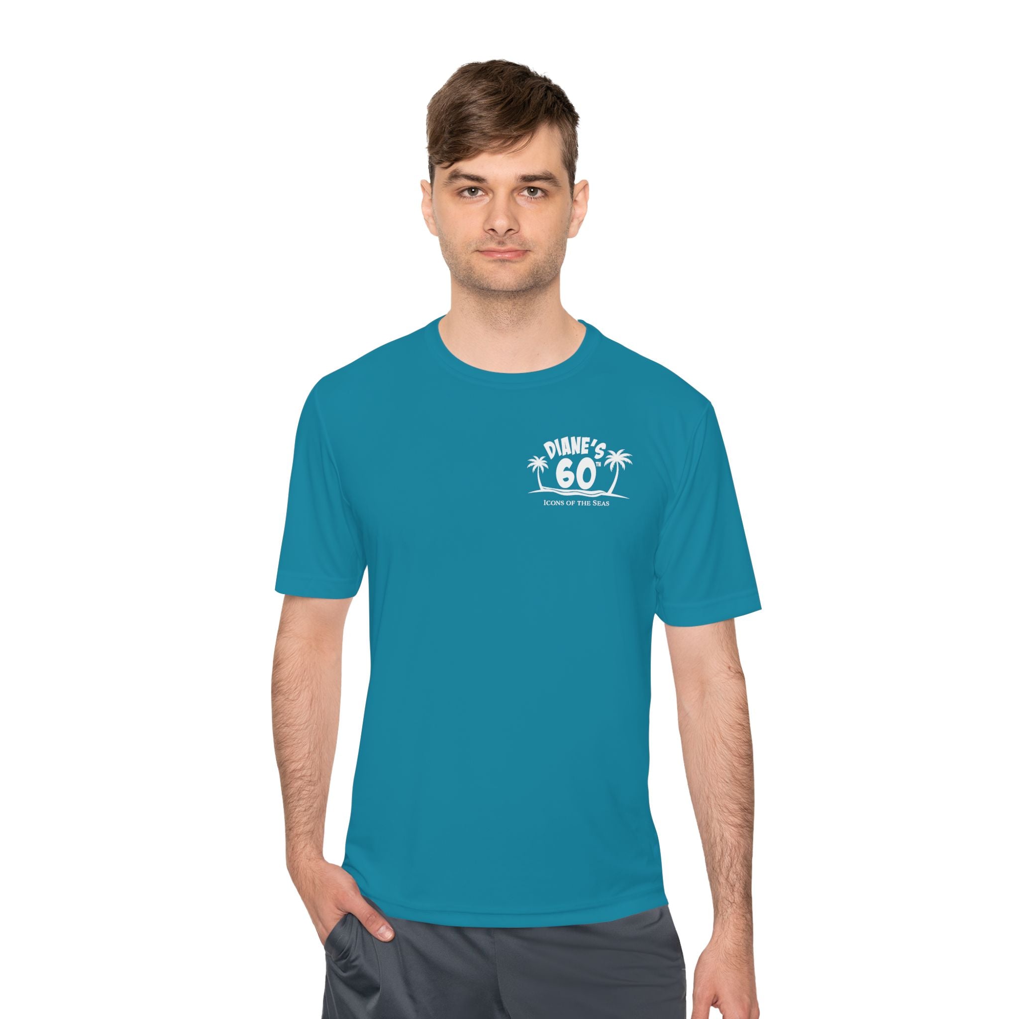 Diane Birthday Cruise White Text- Unisex Moisture Wicking Tee