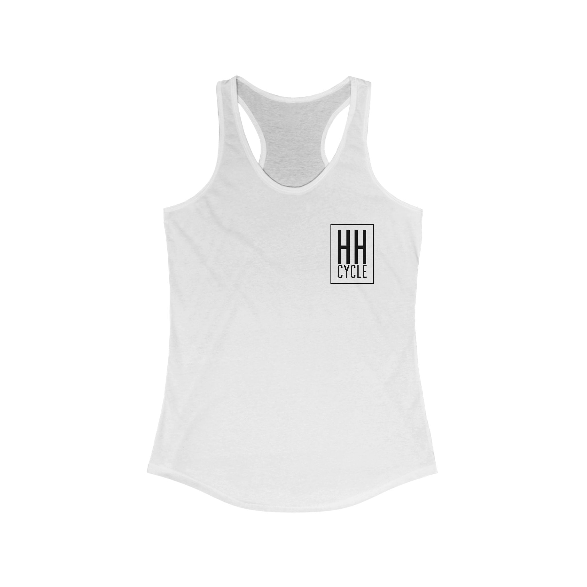 HH Cycle Burn and Box Logo - Women's Ideal Racerback Tank