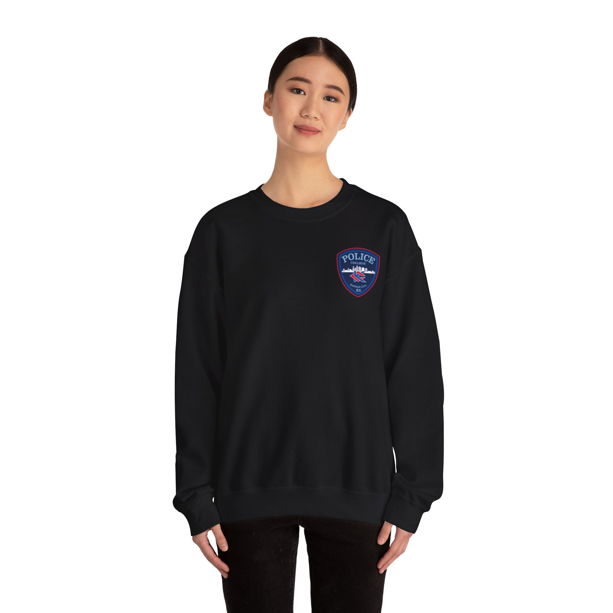 Kansas City College Police Blue Patch - Unisex Heavy Blend™ Crewneck Sweatshirt