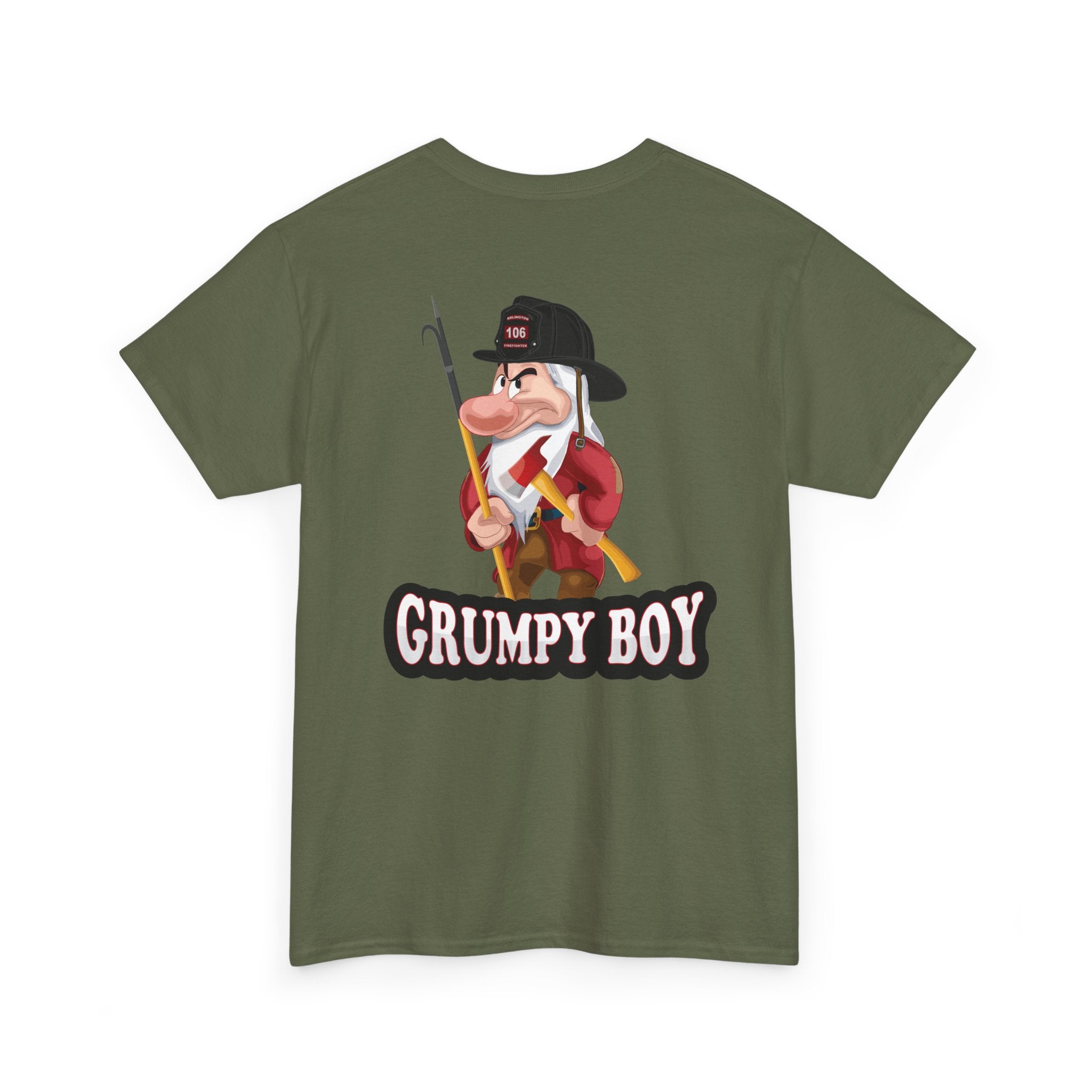 Grumpy Boy Firefighter - Heavy Cotton Unisex Tee