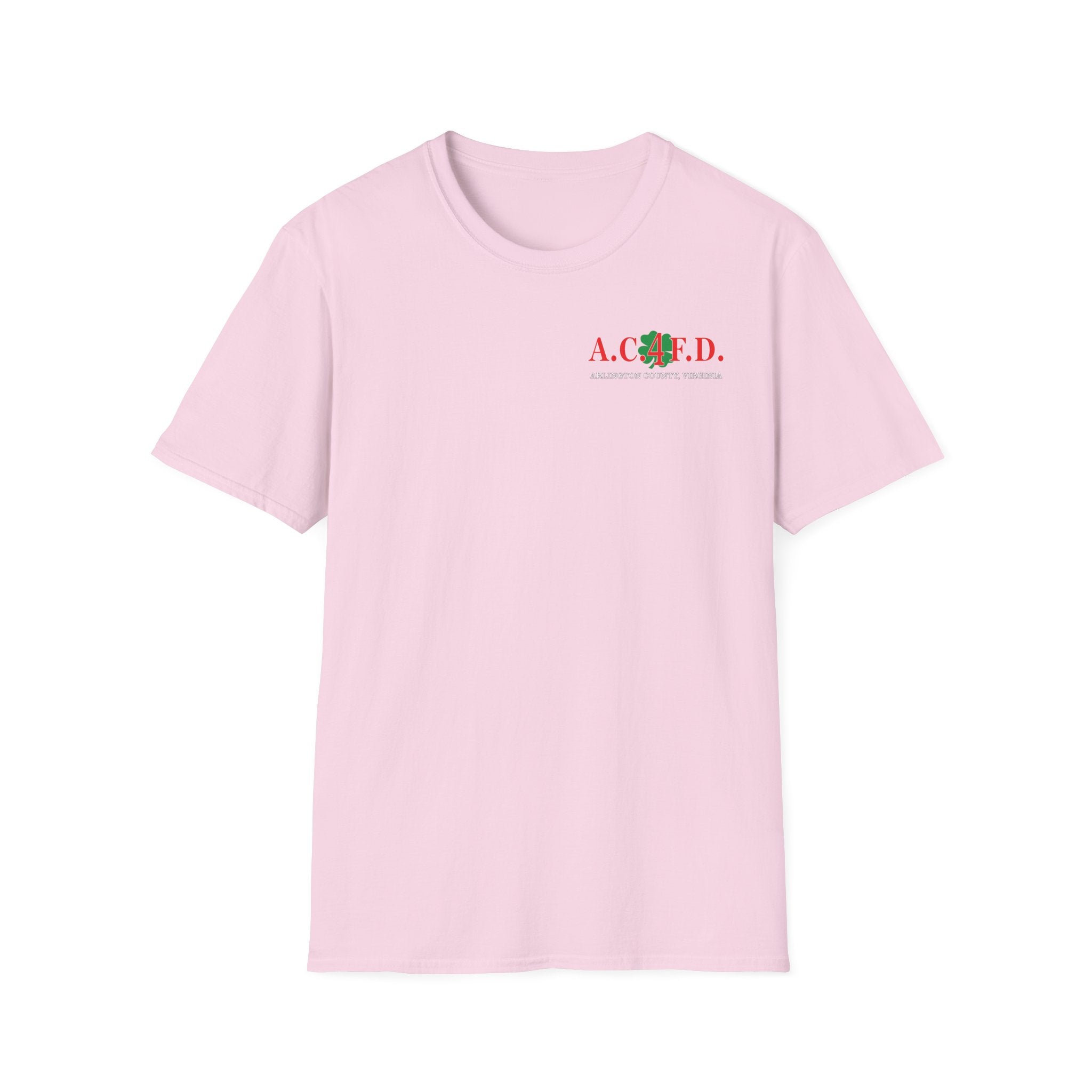 Station 4  acfd clover front/clover back - Gildan Soft Cotton Softstyle T-Shirt