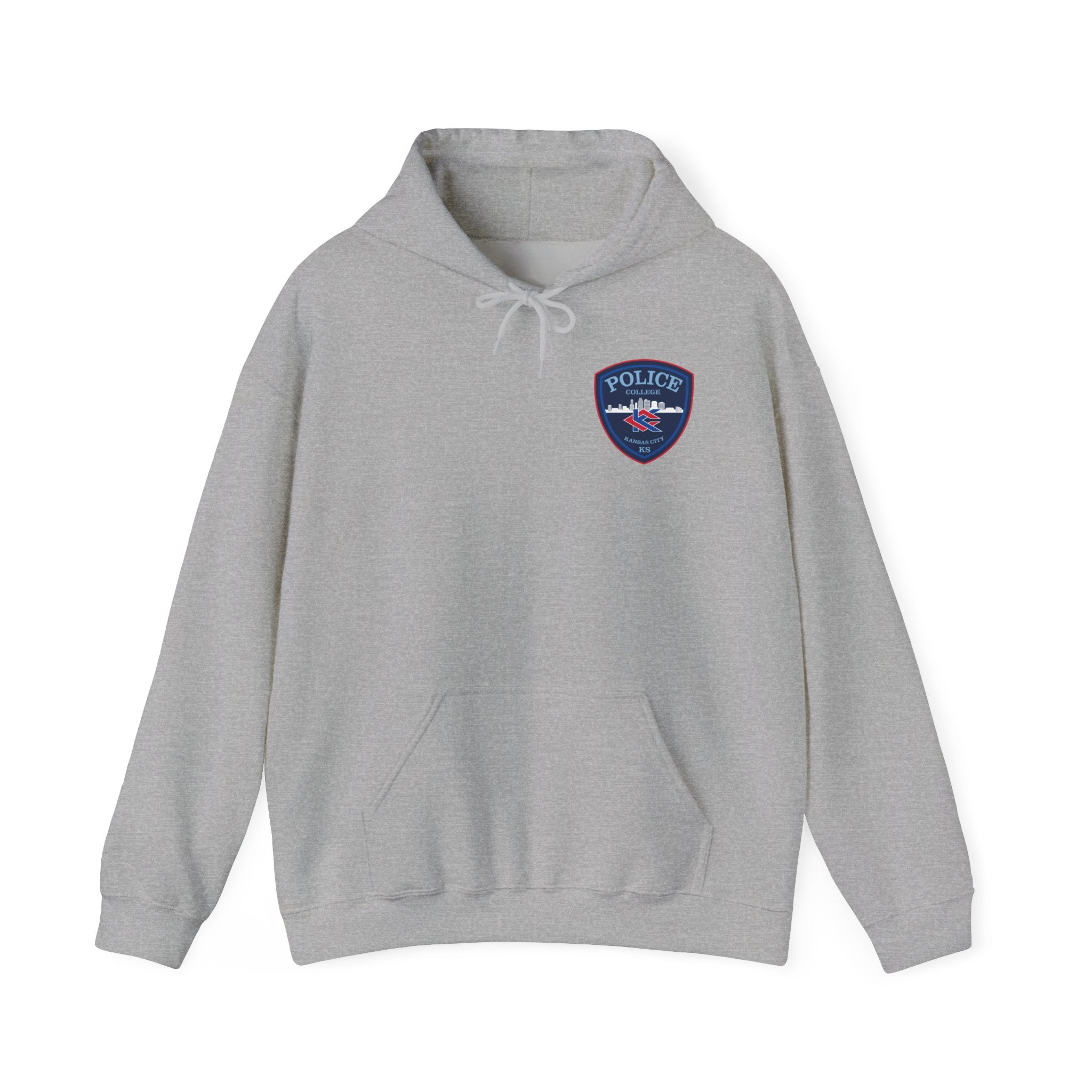 Kansas City College Police Blue Patch - Unisex Heavy Blend™ Hooded Sweatshirt