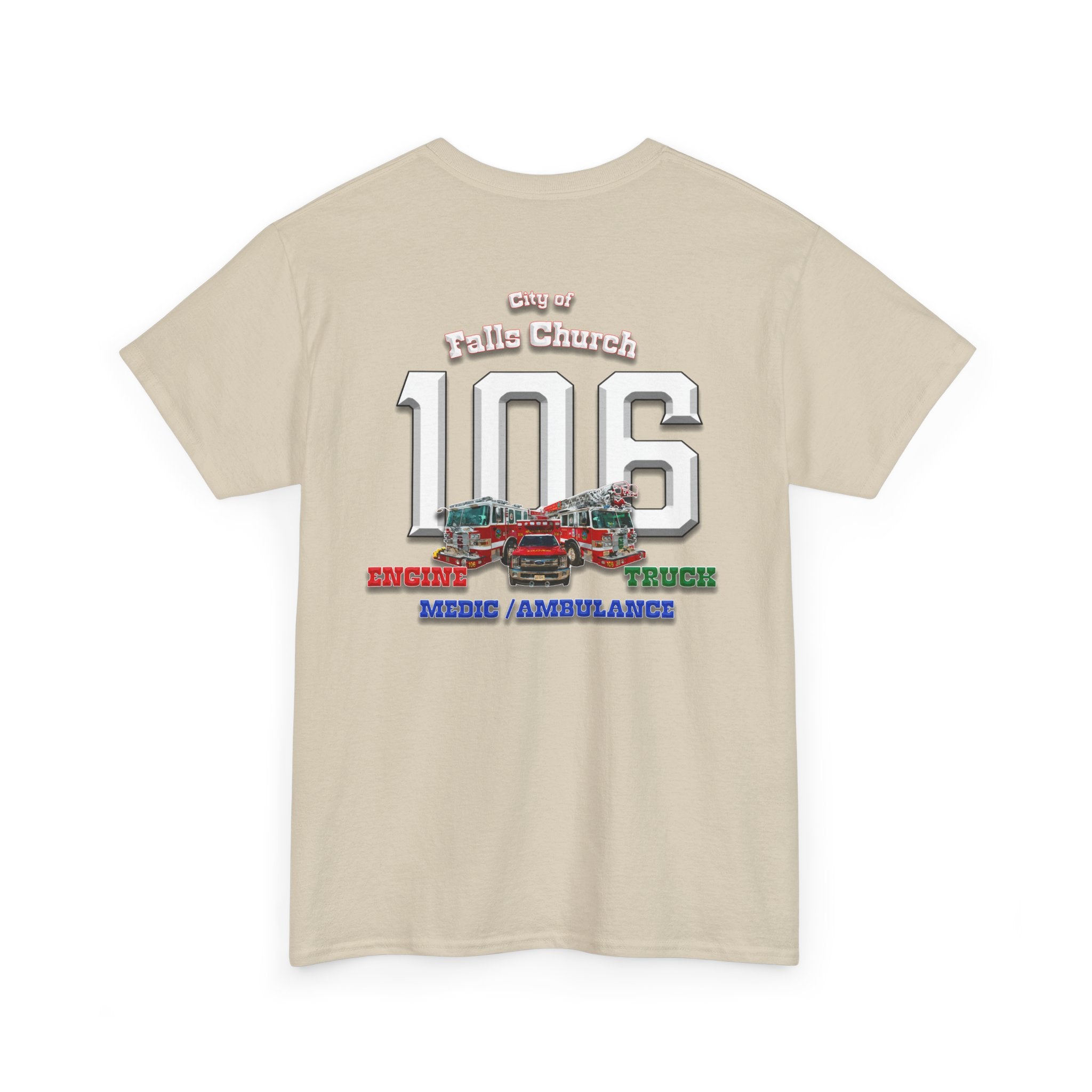 Station 6 Falls Church Apparatus -Heavy Cotton Unisex Tee -