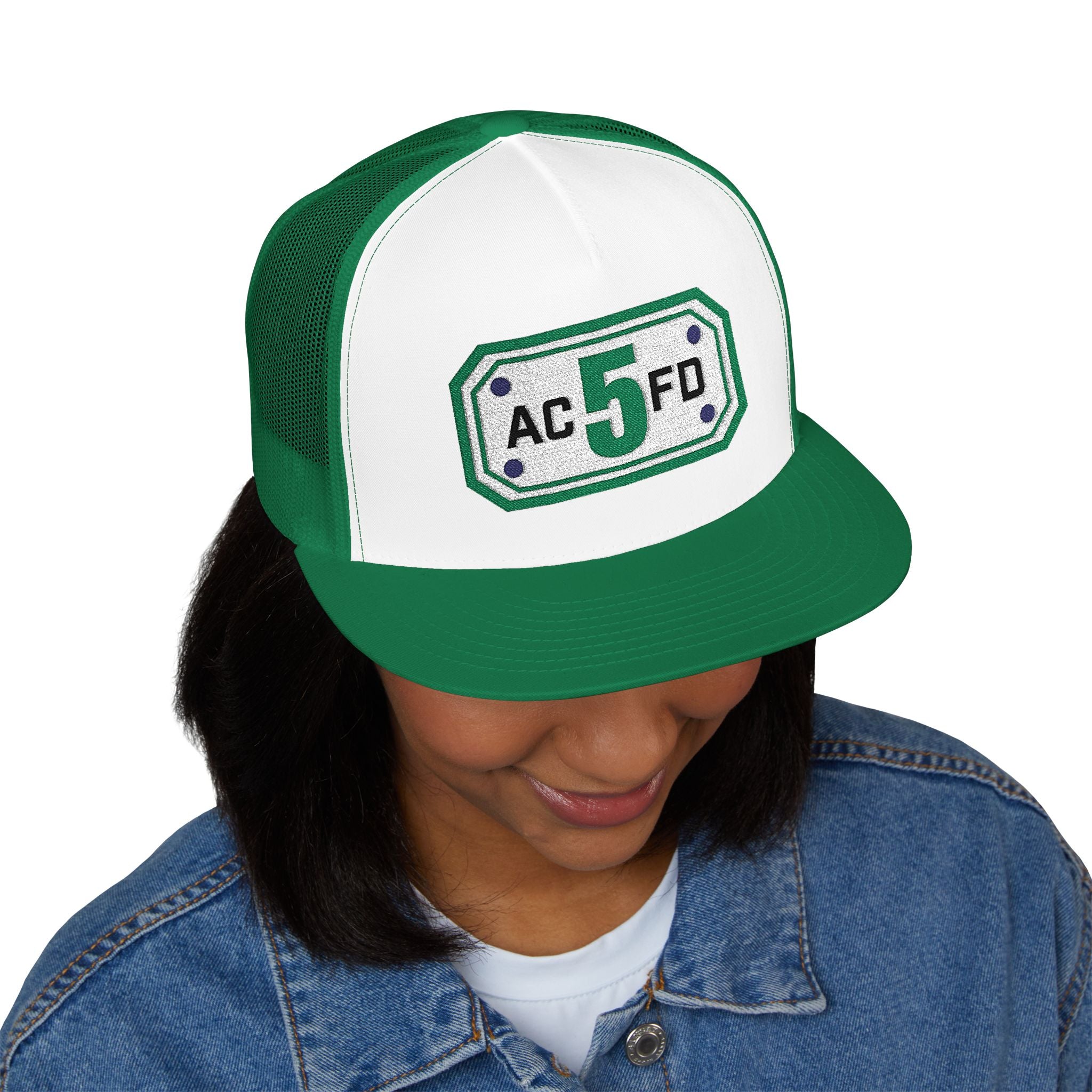 Arlington Truck 5 (requested different style hat) - 5 Panel Trucker Cap (Embroidery)