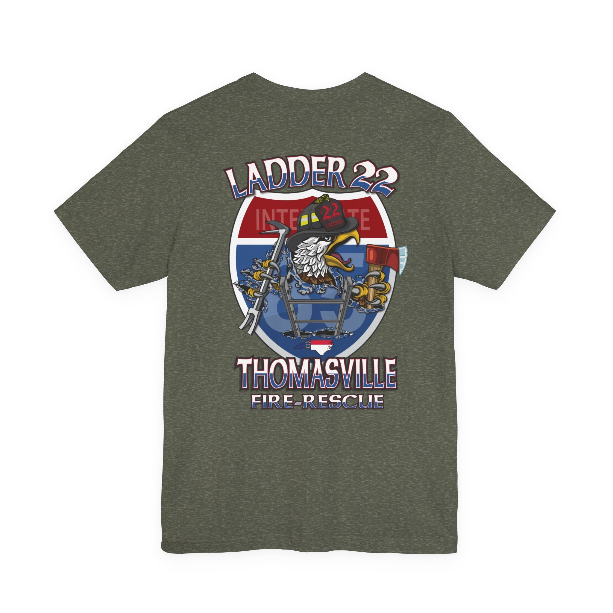 Thomasville Fire NC Ladder 22  - Bella+Canvas Soft Unisex Tee