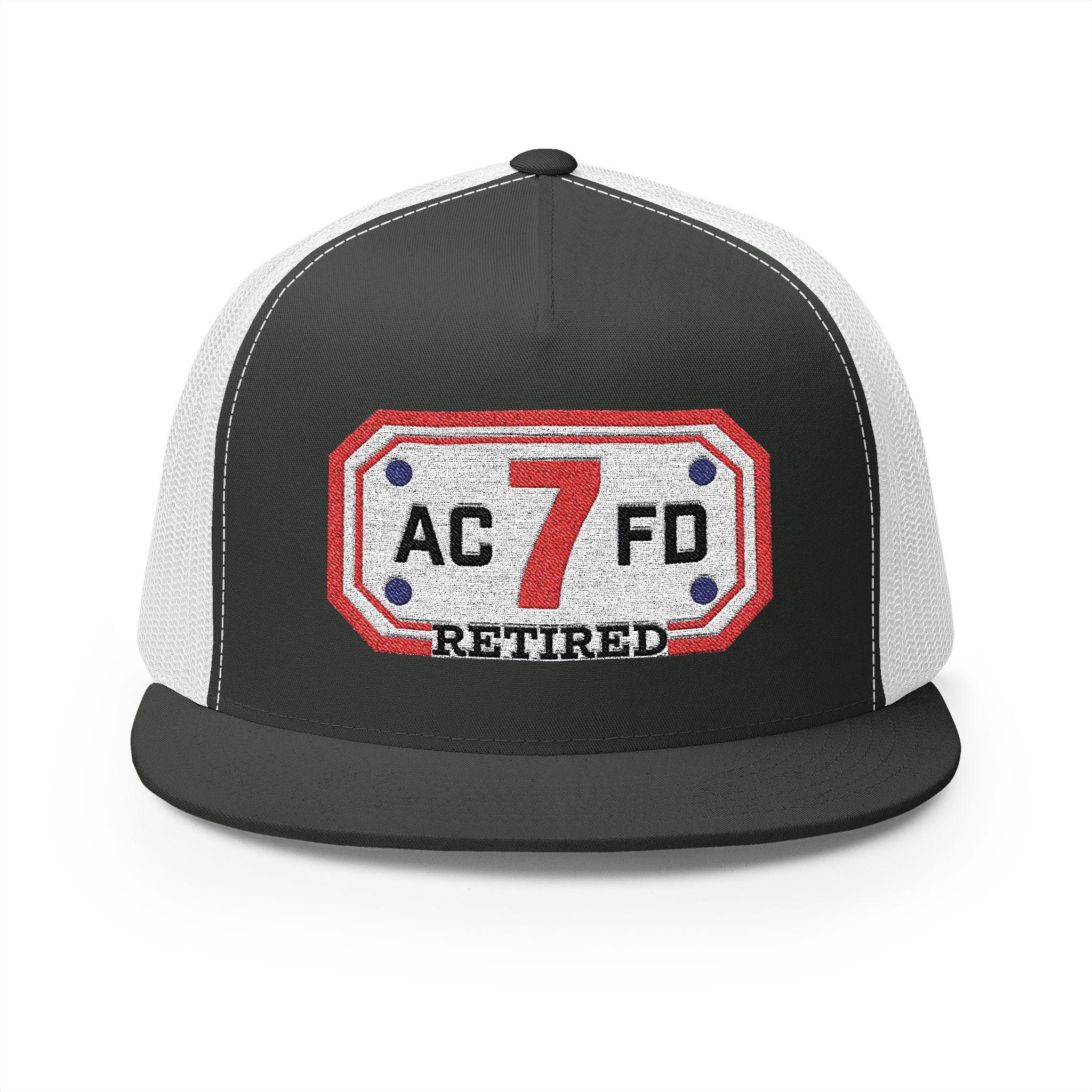 Retired Arlington Engine 7 - 5 Panel Trucker Cap (Embroidery)