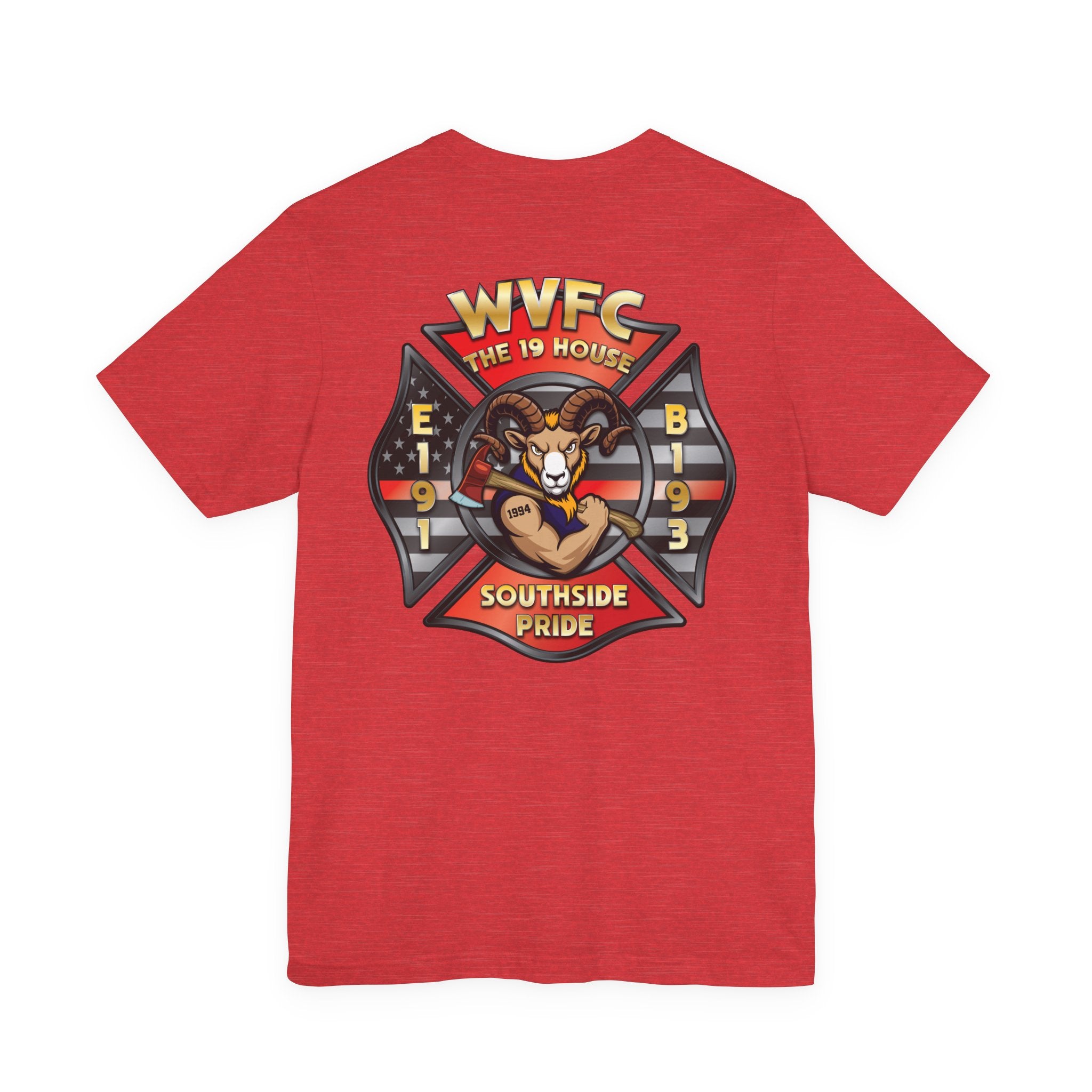 WVFC Goat Version 4 Goat Back - Unisex Jersey Short Sleeve Tee