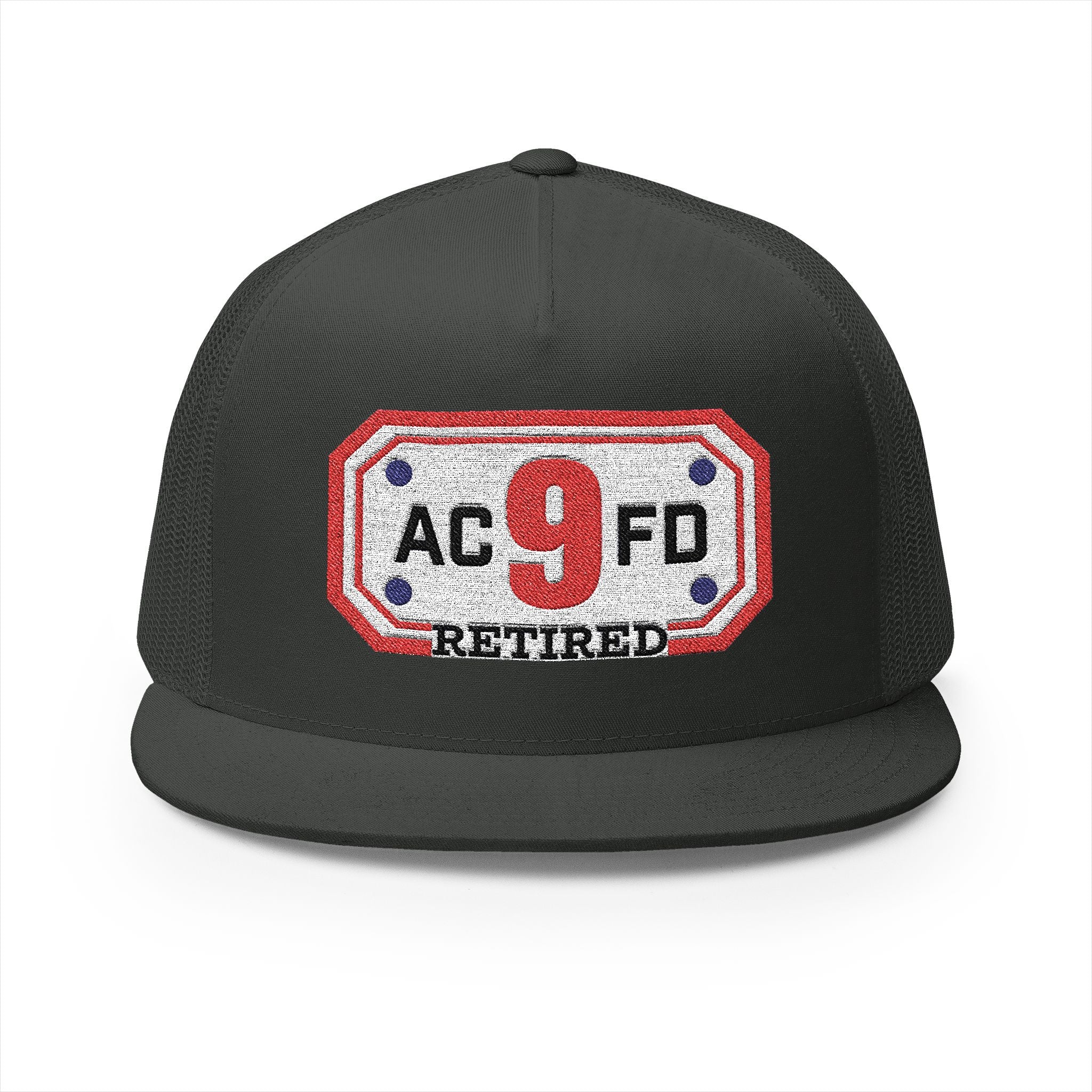 Retired Arlington Engine 9 - 5 Panel Trucker Cap (Embroidery)