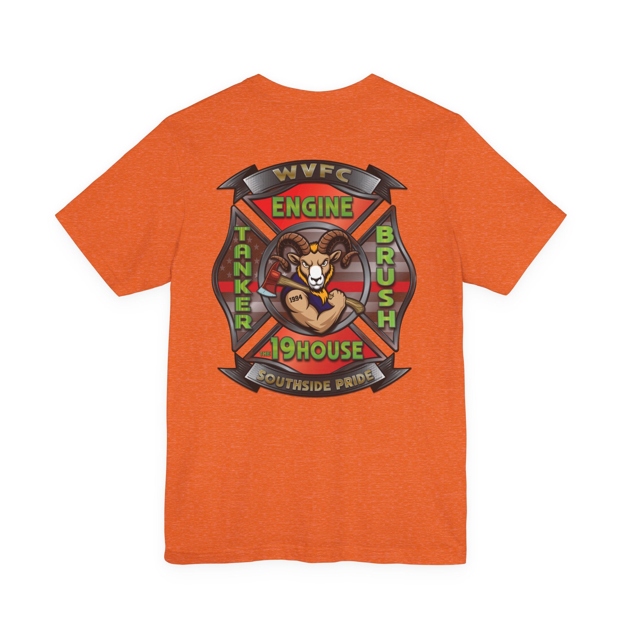 WVFC Goat Logo 2 Goat Logo 2 Back - Unisex Jersey Short Sleeve Tee