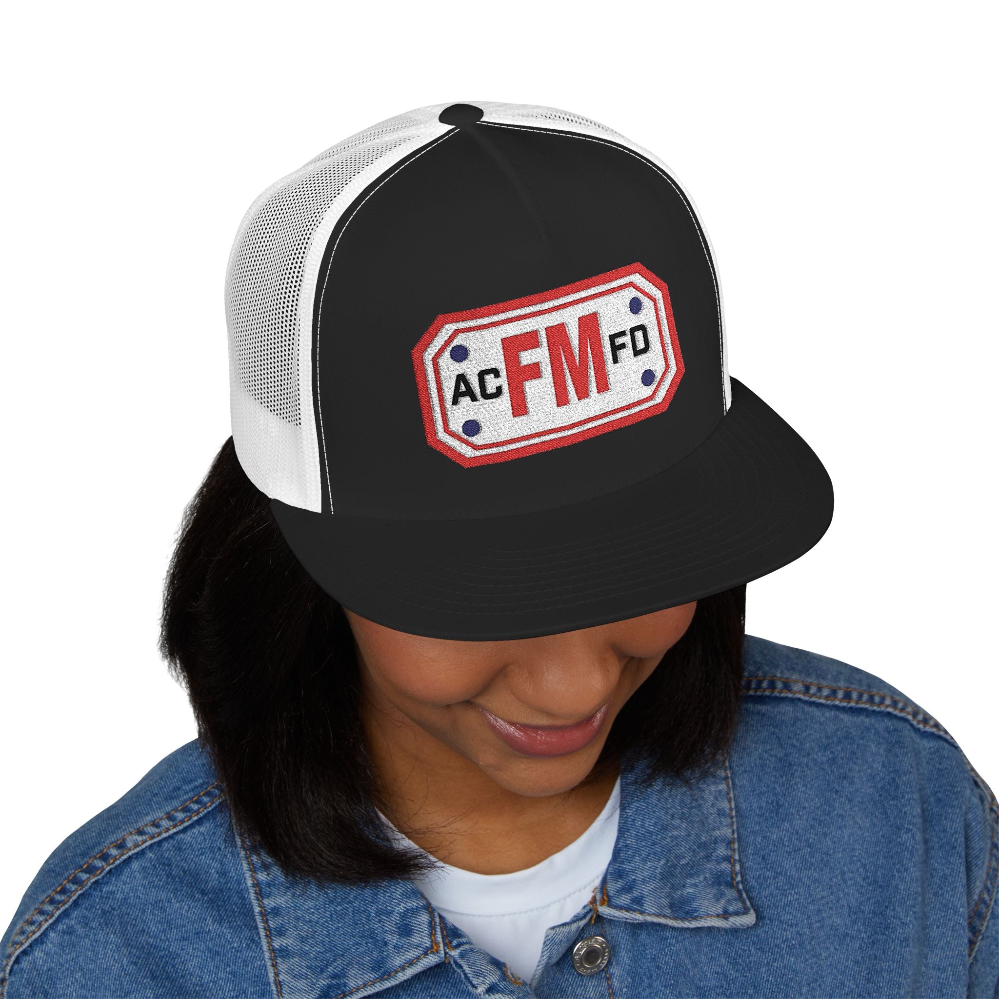 Arlington Fire Marshal Red - 5 Panel Trucker Cap (Embroidery)