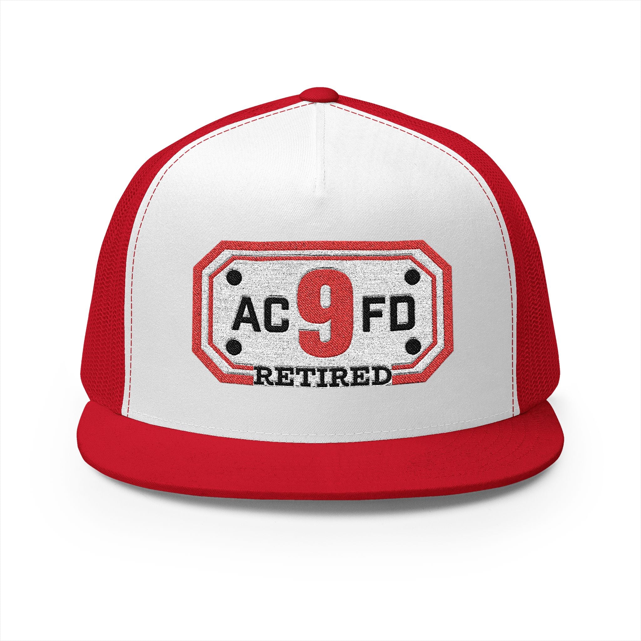 Retired Arlington Engine 9 - 5 Panel Trucker Cap (Embroidery)