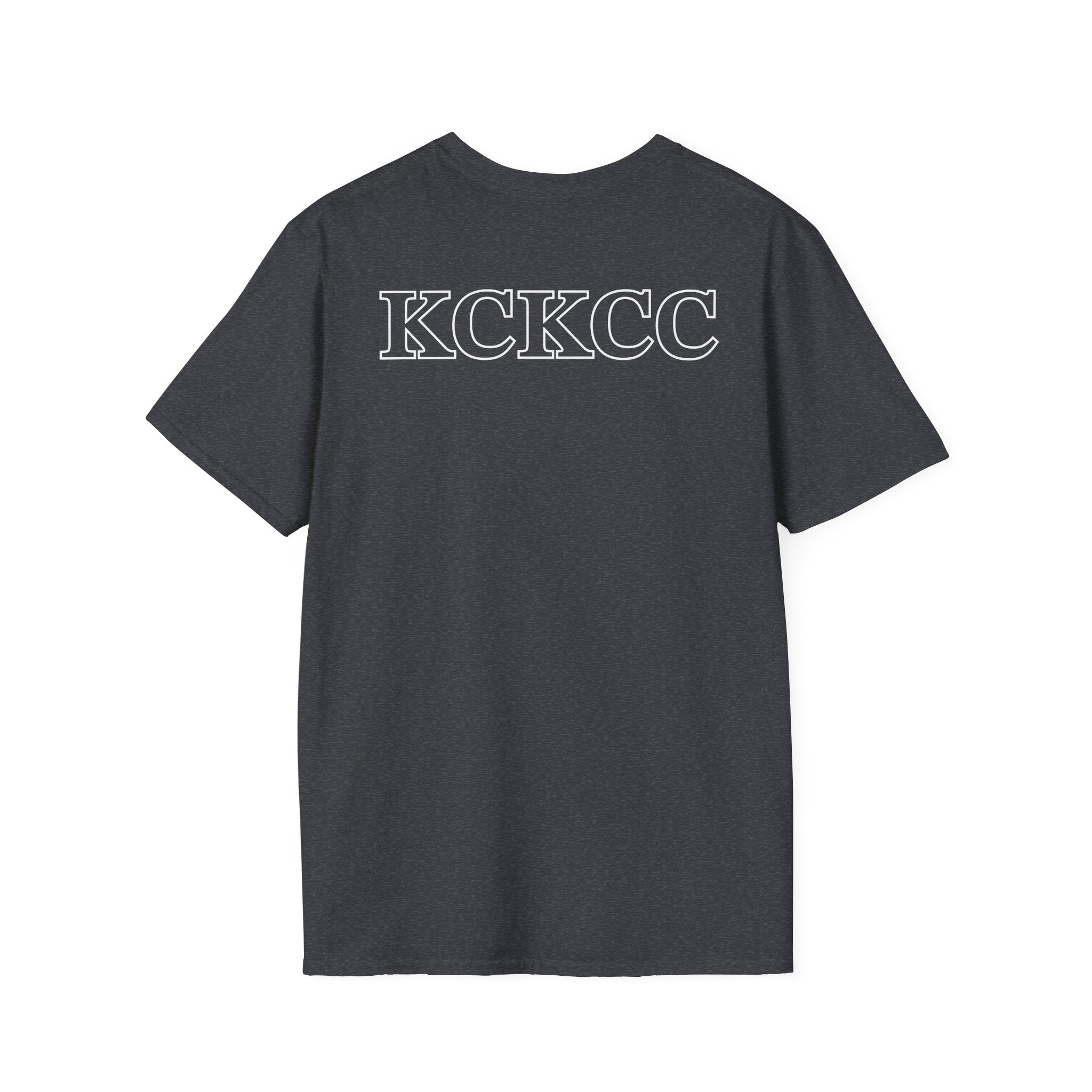 KCKCC Chief Badge White outline - Gildan 64000 Unisex Softstyle T-Shirt