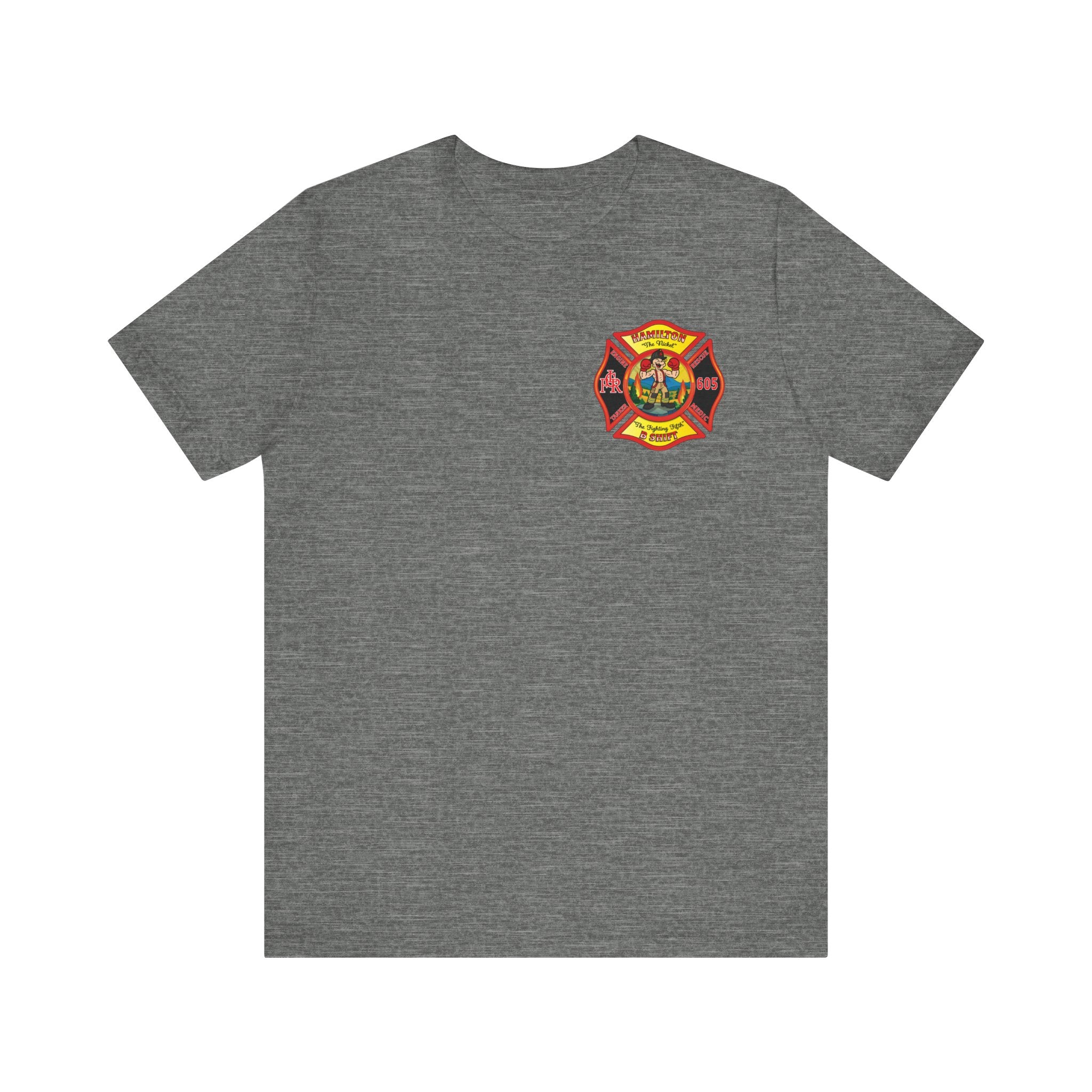 (Bigger Chest logo) LCFR Hamilton Station 5 version 4 Nickel Back- Bella+Canvas Soft Unisex Tee