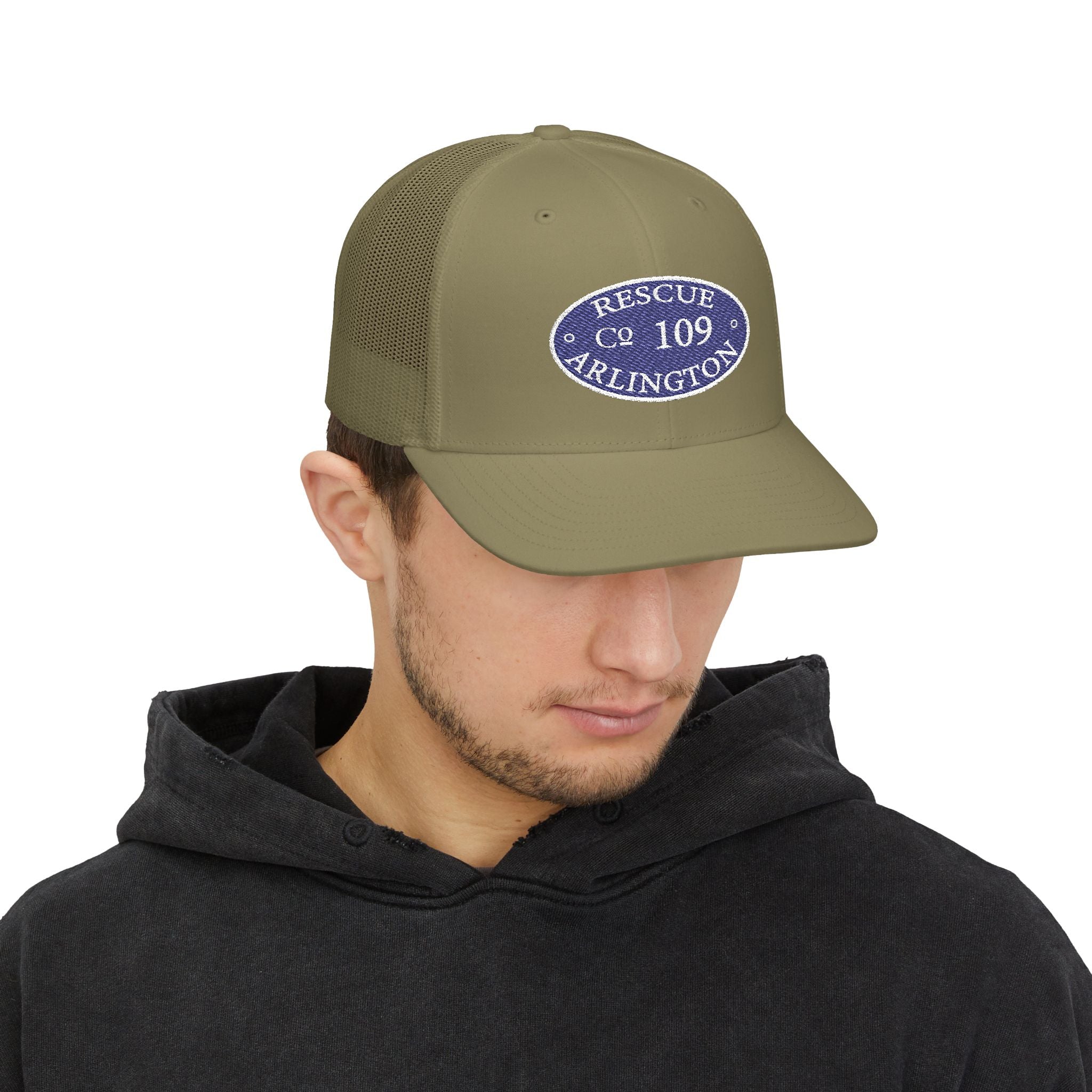 Arlington Engine 9 Circle Patch - (Richardson 112 Style Hat) Snapback Trucker
