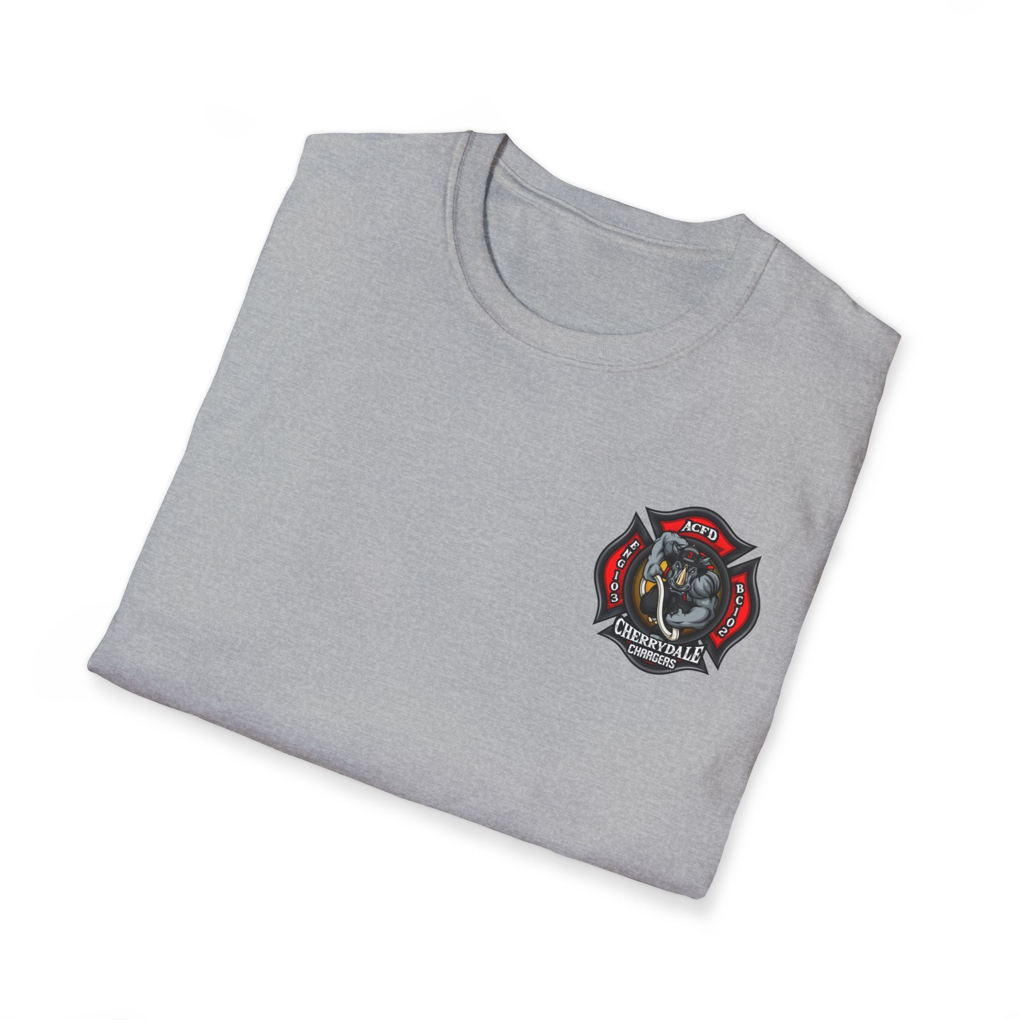 Station 3 Rhino Logo - Gildan Soft Cotton Softstyle T-Shirt