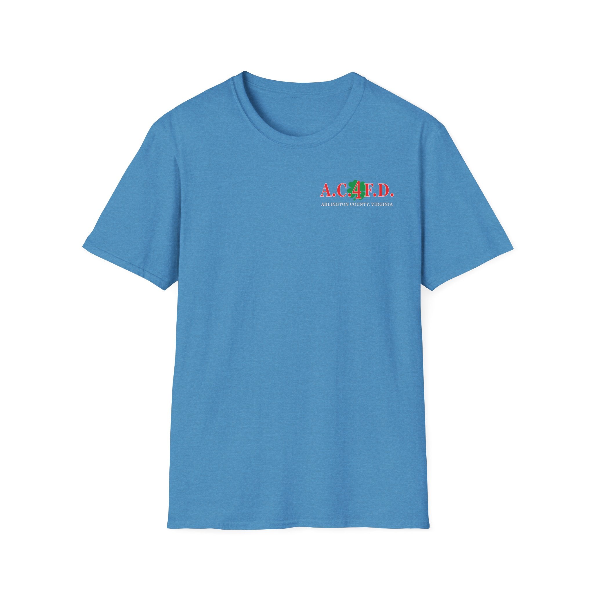 Station 4  acfd clover front/RatPack back - Gildan Soft Cotton Softstyle T-Shirt