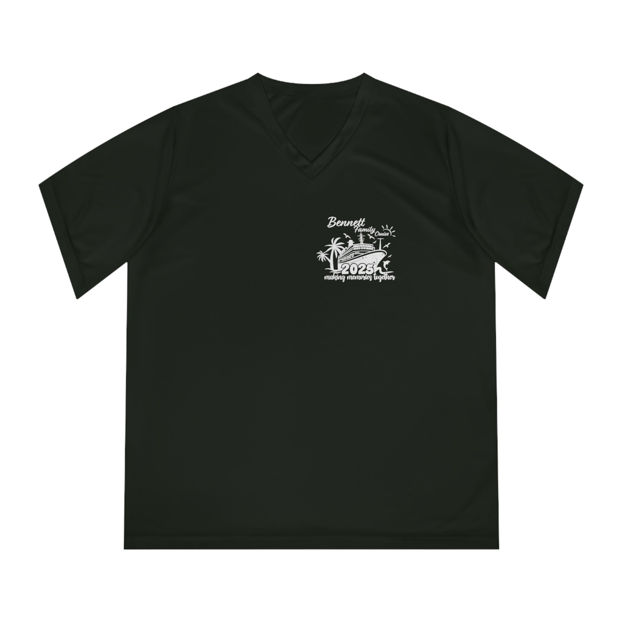 Bennett Family Cruise White logo - Women's Performance V-Neck T-Shirt