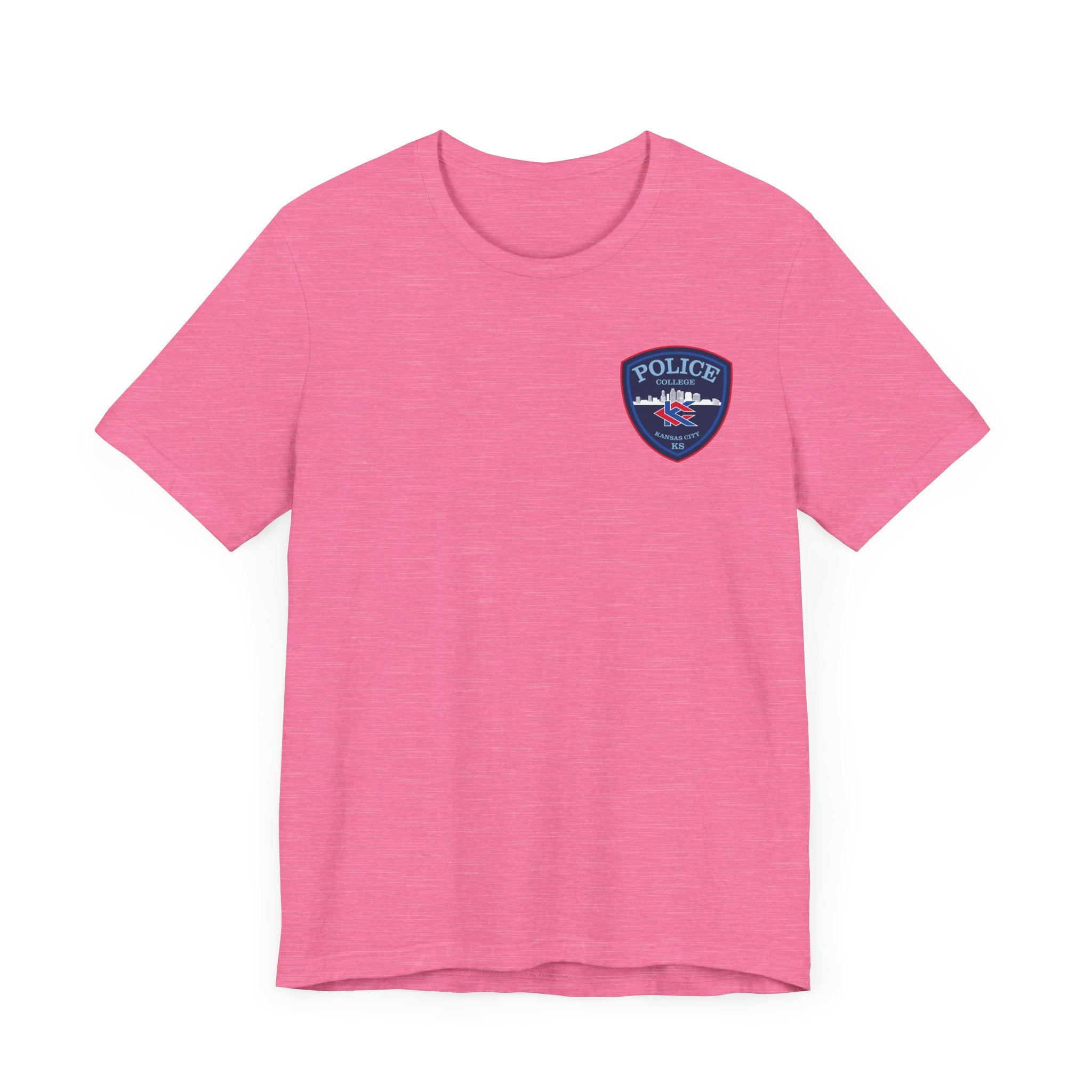 KCKCC Police Patch Color Blue Back - Unisex Jersey Short Sleeve Tee