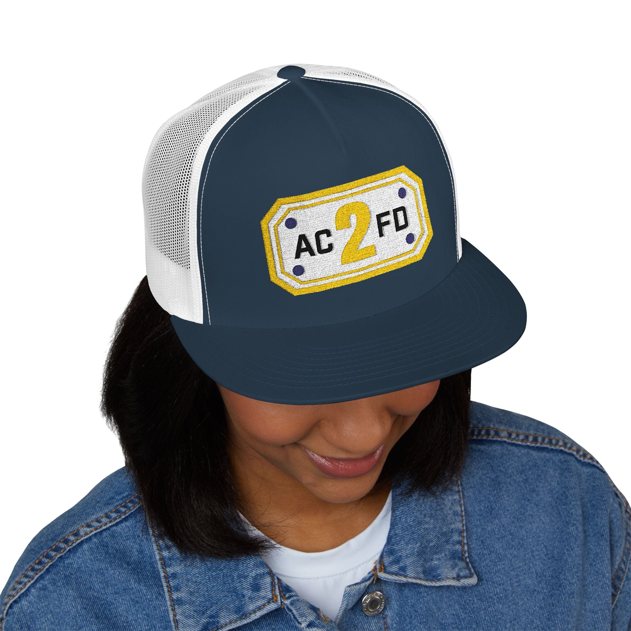 Arlington Rescue 2 (requested different style hat) - 5 Panel Trucker Cap (Embroidery)
