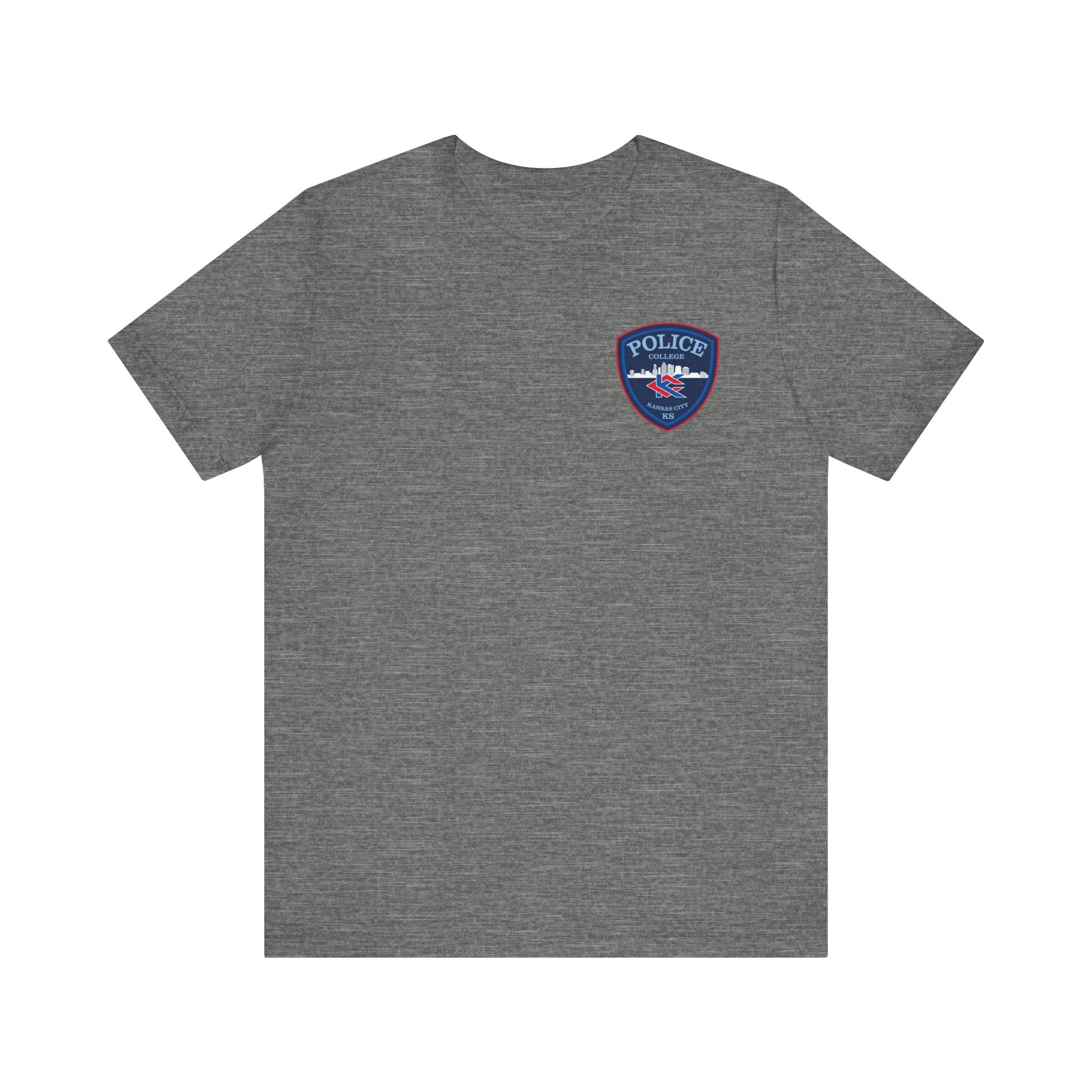 KCKCC Police Patch Color Blue Back - Unisex Jersey Short Sleeve Tee