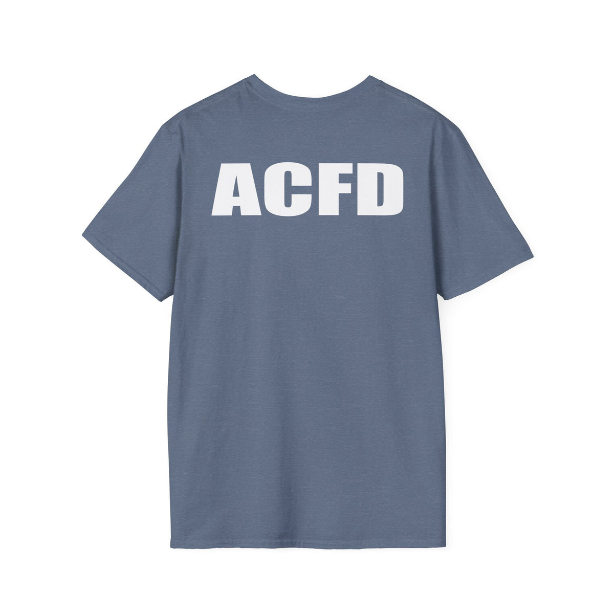 Station 3 Rhino Logo Firefighter Back - Gildan Soft Cotton Softstyle T-Shirt