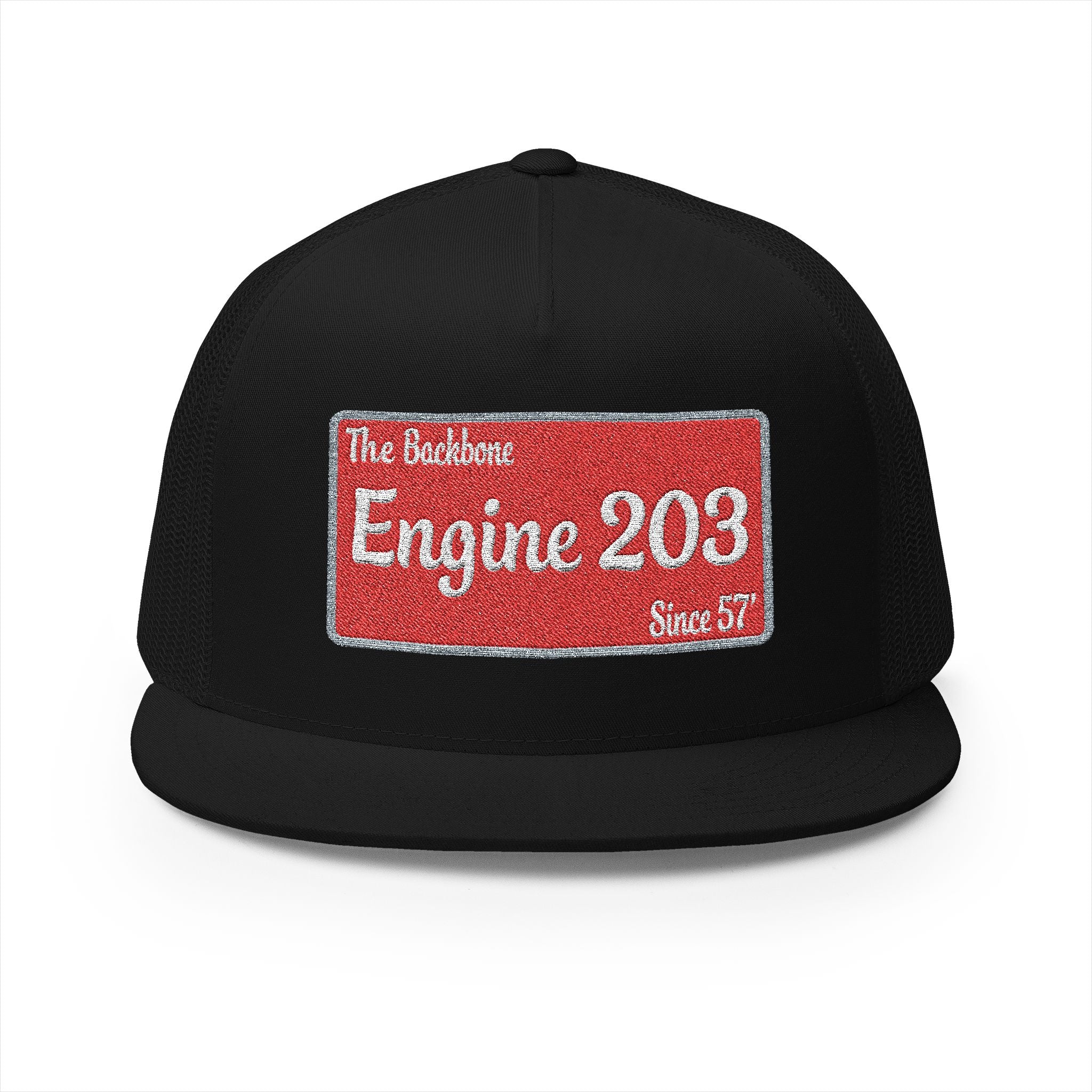 Engine 203 Remount Raiders  -5 Panel Trucker Cap (Embroidery)