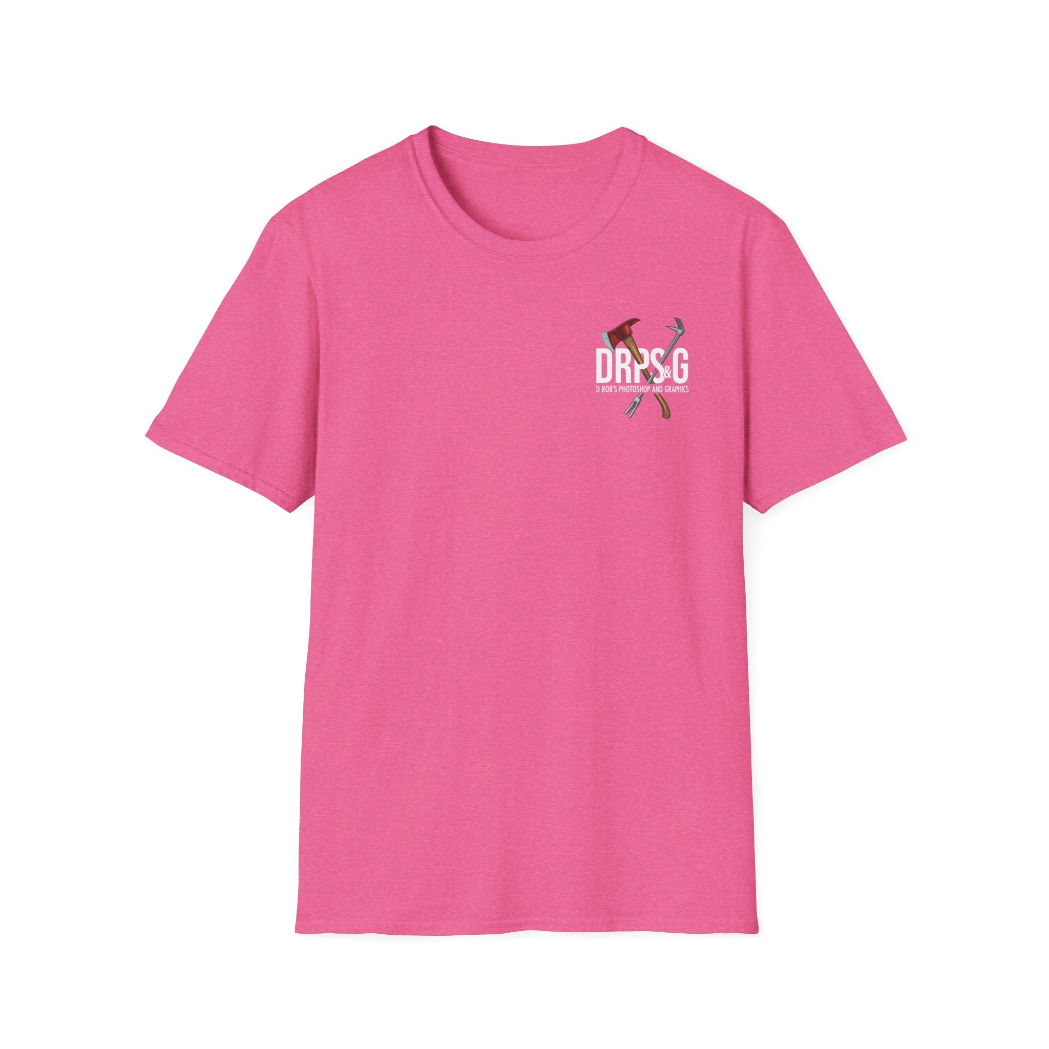 Firefighter Mom US Flag - Unisex Softstyle T-Shirt