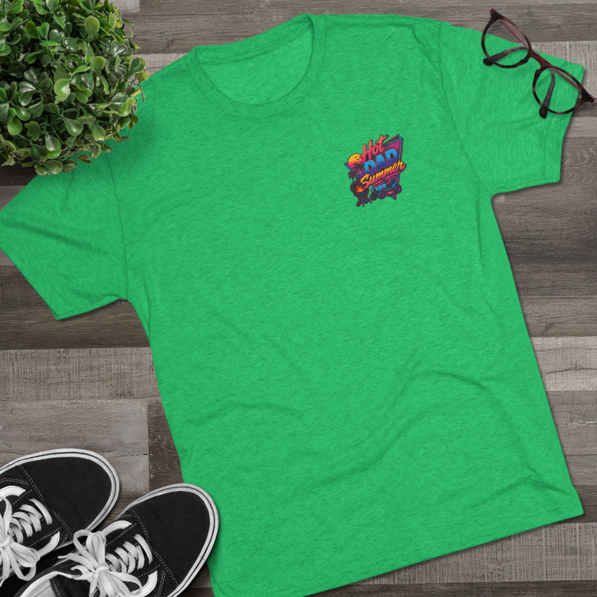 Hot Dad Summer Rock Shirt - NextLevel Tri-Blend Crew Tee