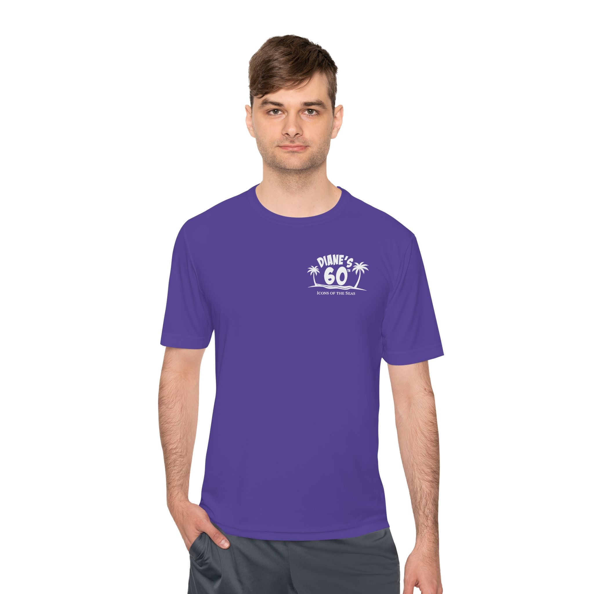 Diane Birthday Cruise White Text- Unisex Moisture Wicking Tee