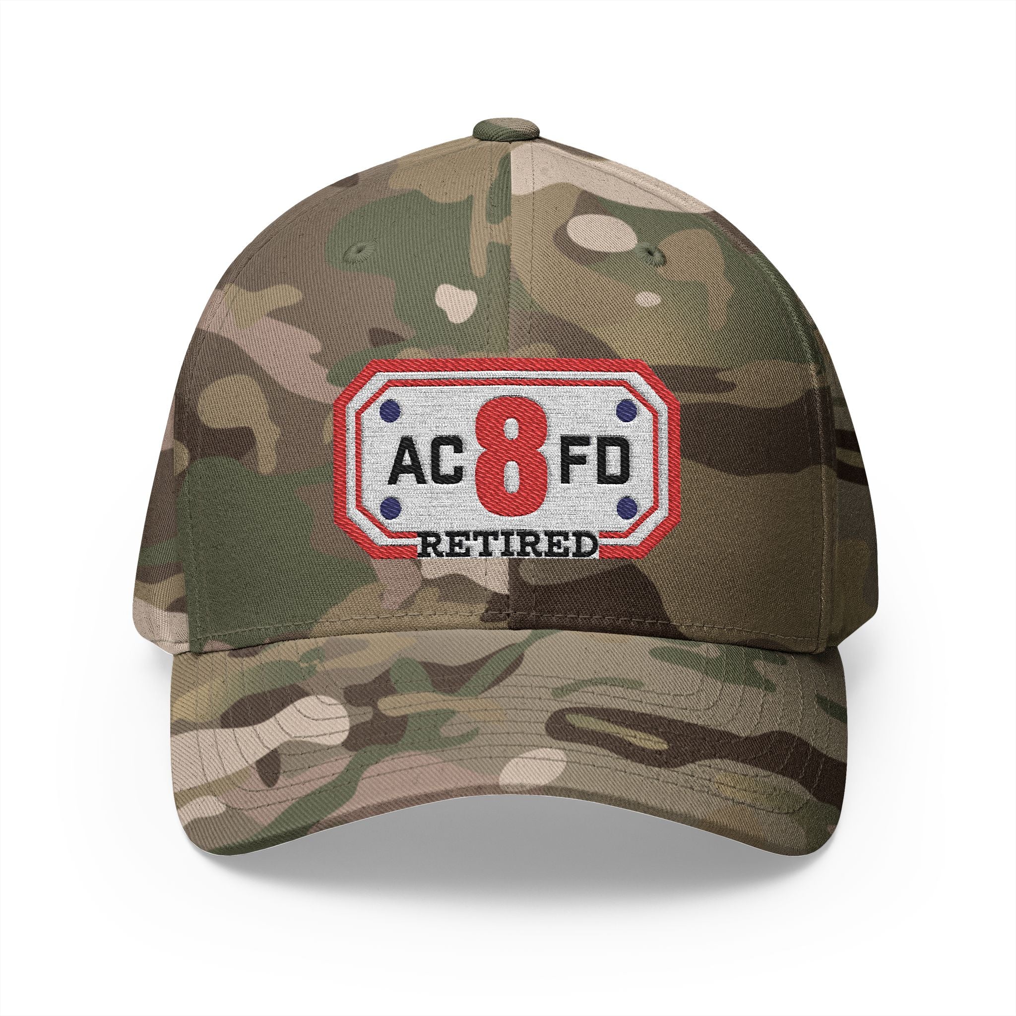 Retired Arlington Engine 8 - FLEXFIT Closed-Back Structured Cap (Embroidery)