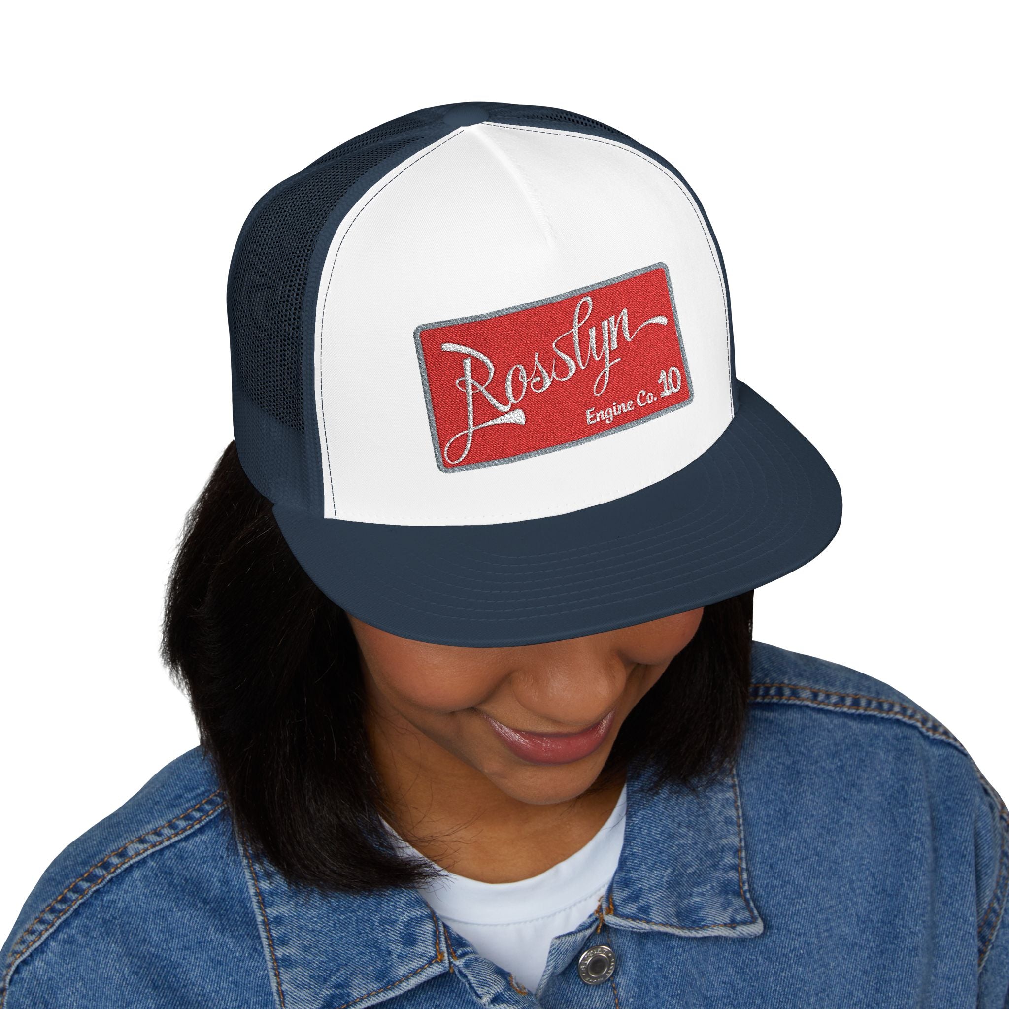 Arlington Rosslyn Engine 10 (requested different style hat) - 5 Panel Trucker Cap (Embroidery)