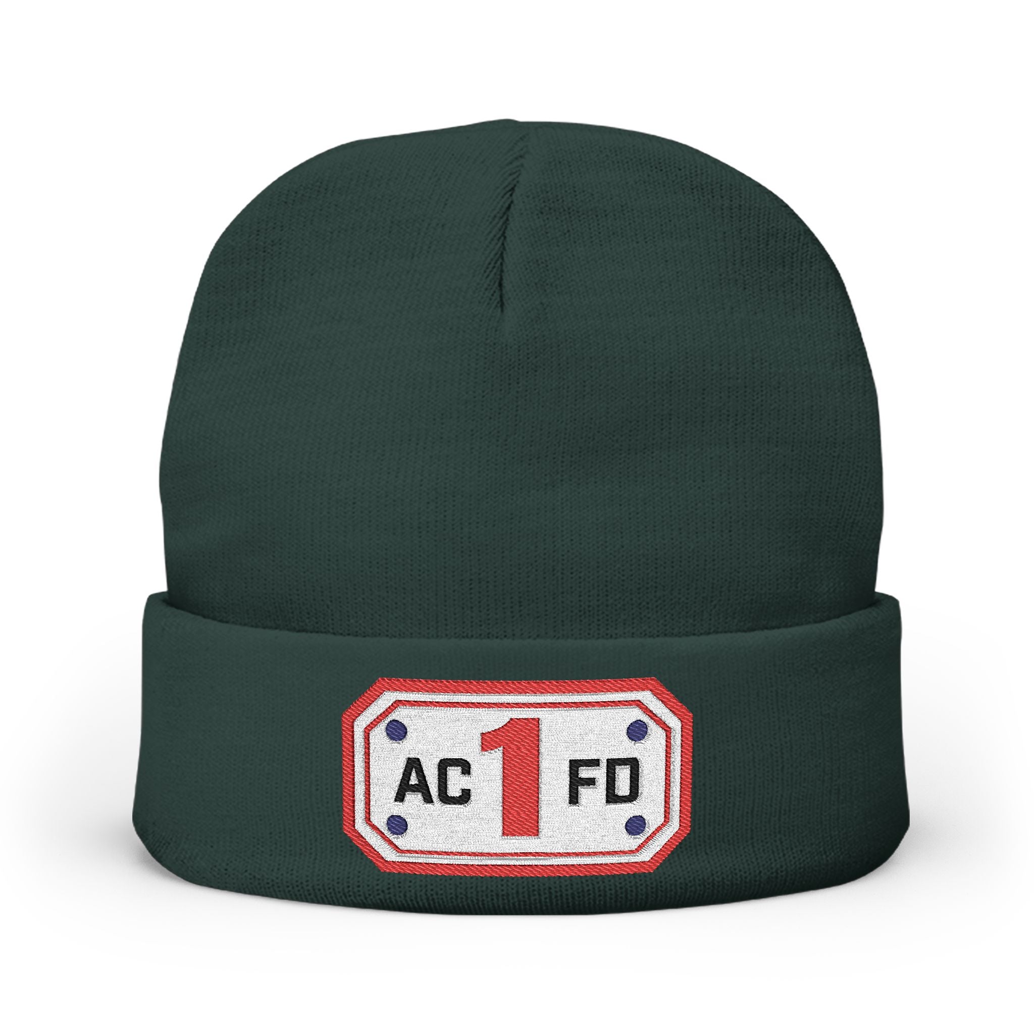 Arlington Engine 1- Knit Beanie (Embroidery)