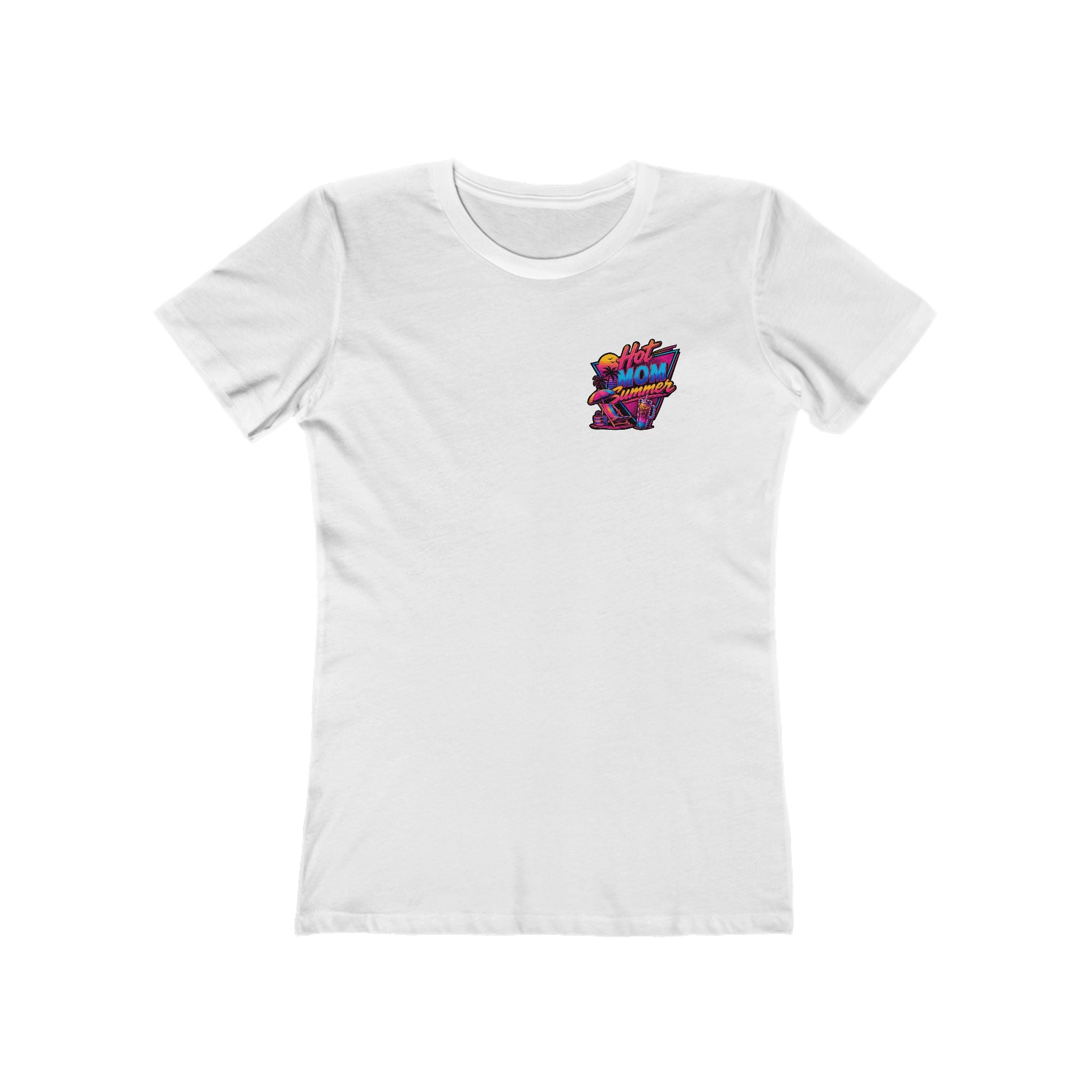 Hot Mom Summer Rock - The Boyfriend Tee for Women