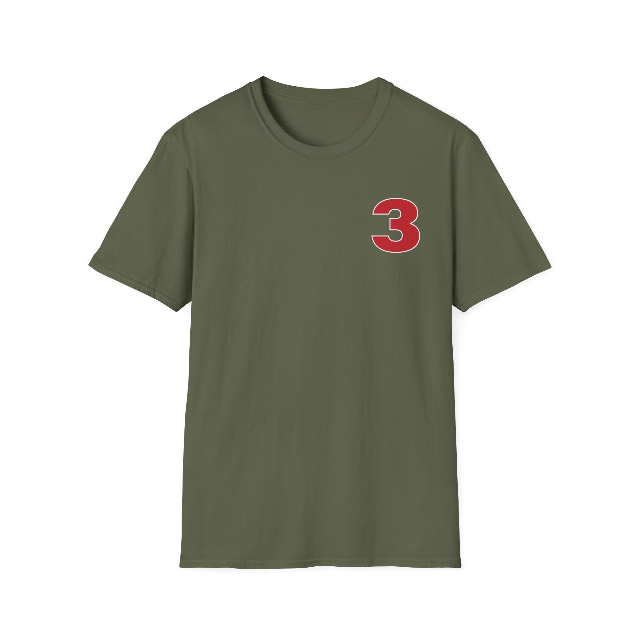 Station 3 front / Rhino back Logo - Gildan Soft Cotton Softstyle T-Shirt