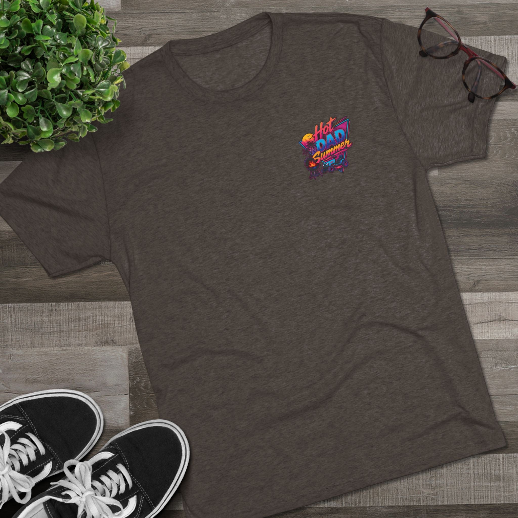 Hot Dad Summer Rock Shirt - NextLevel Tri-Blend Crew Tee