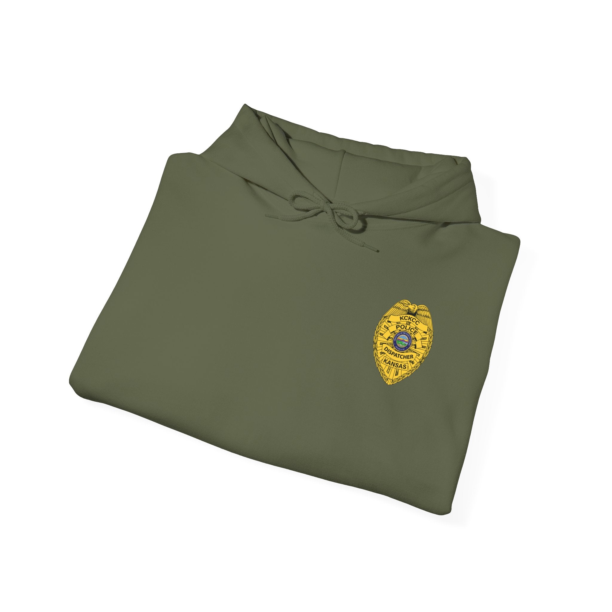Kansas City College Police Dispatcher Badge - Unisex Heavy Blend™ Hooded Sweatshirt